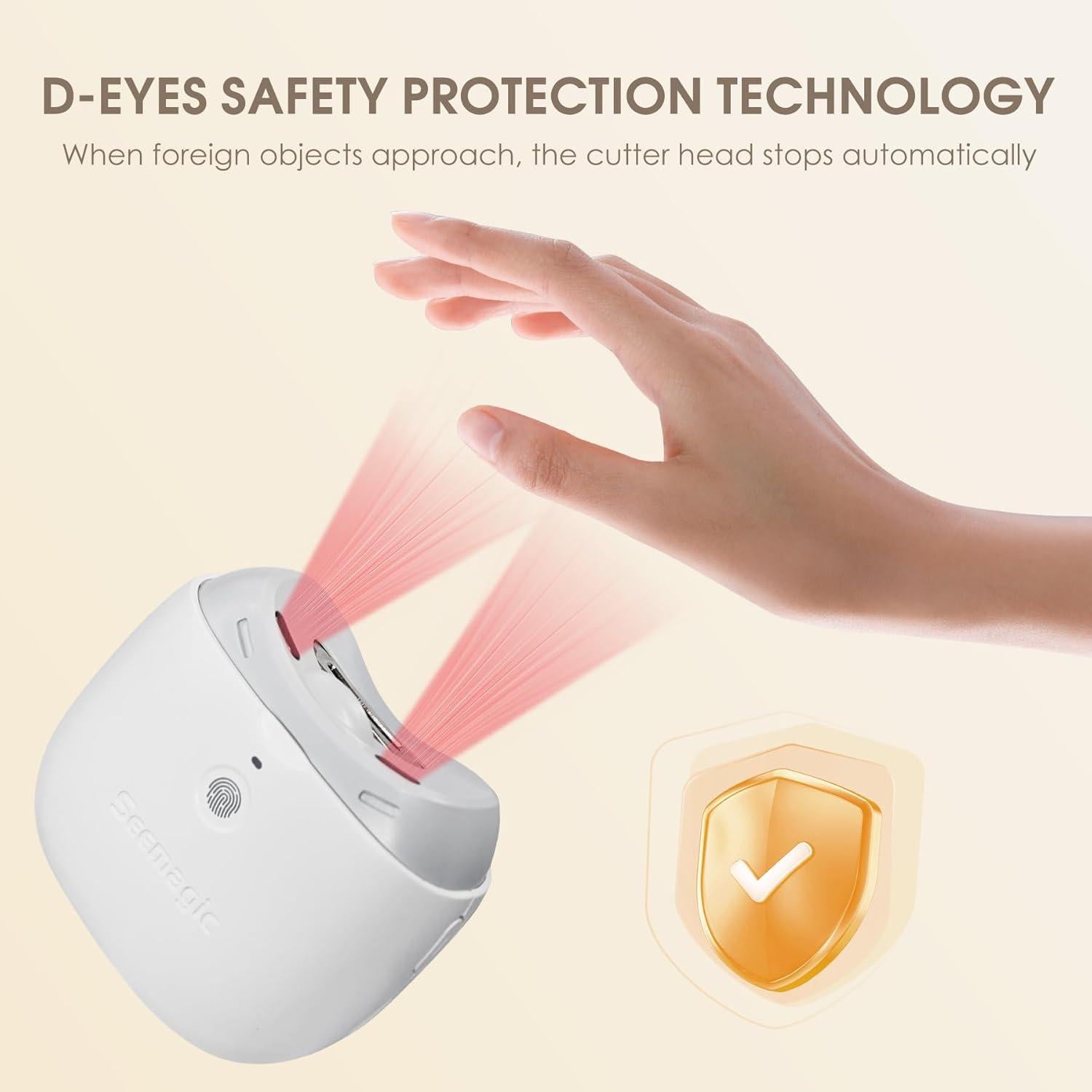 Cortauñas Eléctrico 2 en 1 Seemagic con Luz LED y USB