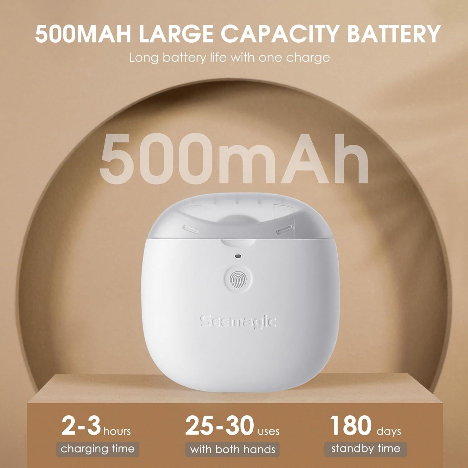 Cortauñas Eléctrico 2 en 1 Seemagic con Luz LED y USB