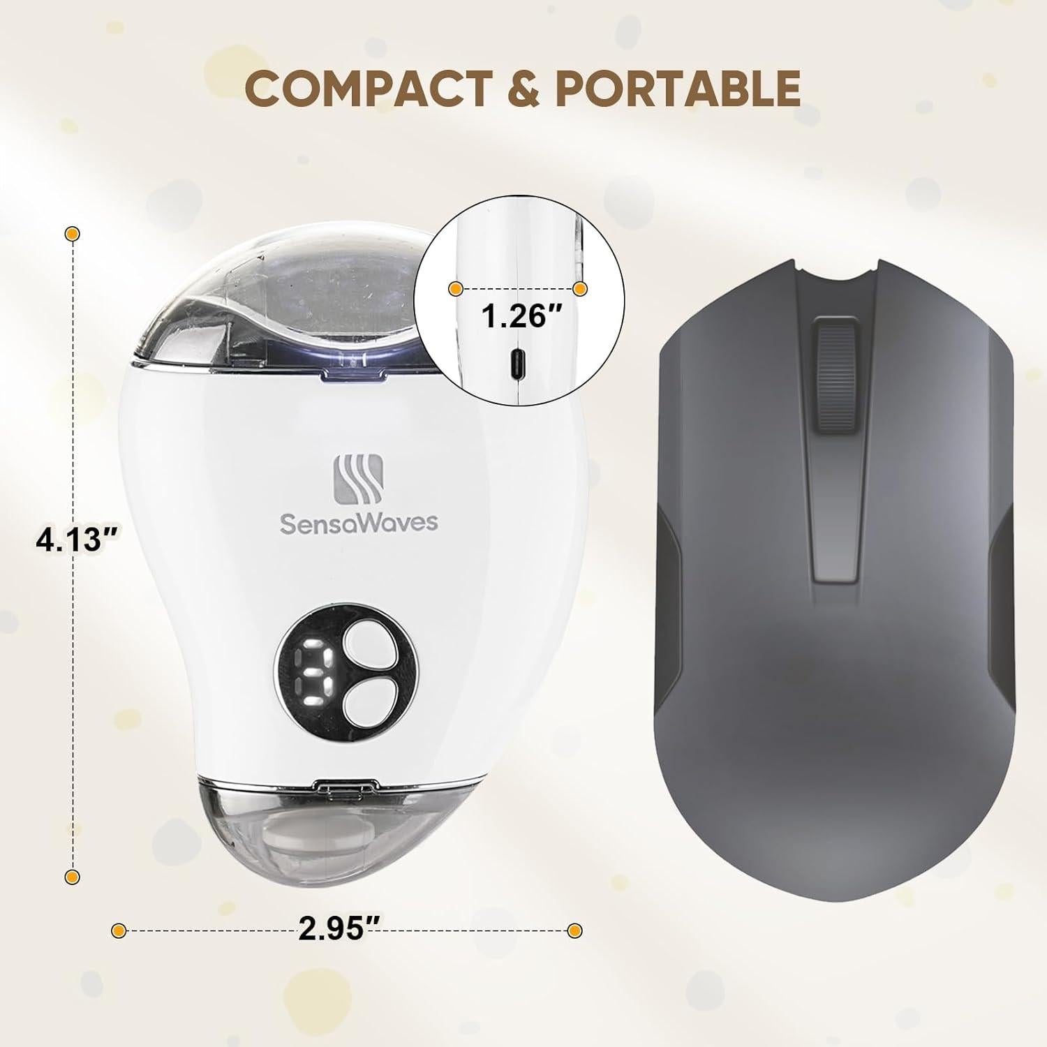 Cortador de Uñas Eléctrico 3 en 1 Sensawaves con Luz LED