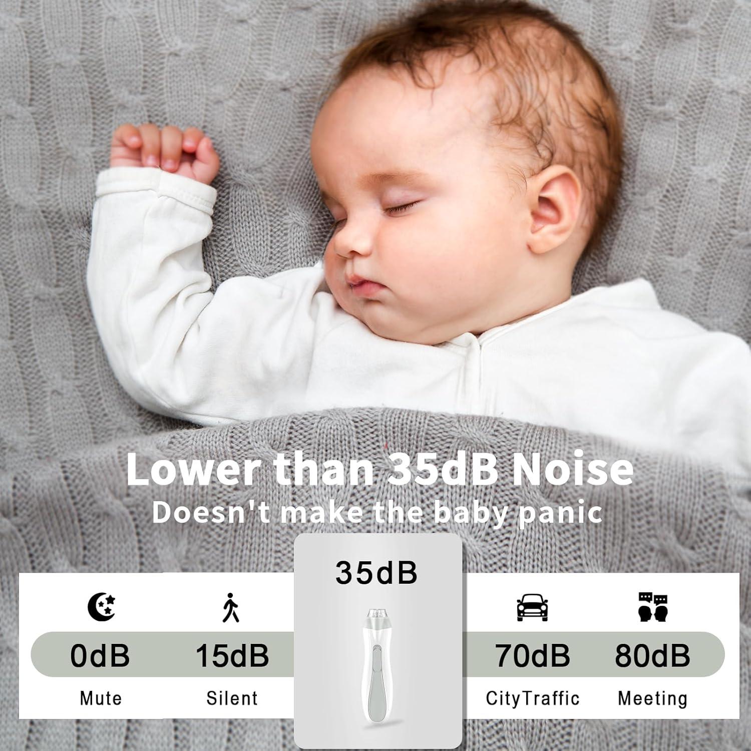 Cortauñas Eléctrico BSRGMS para Bebés y Adultos con Luz LED