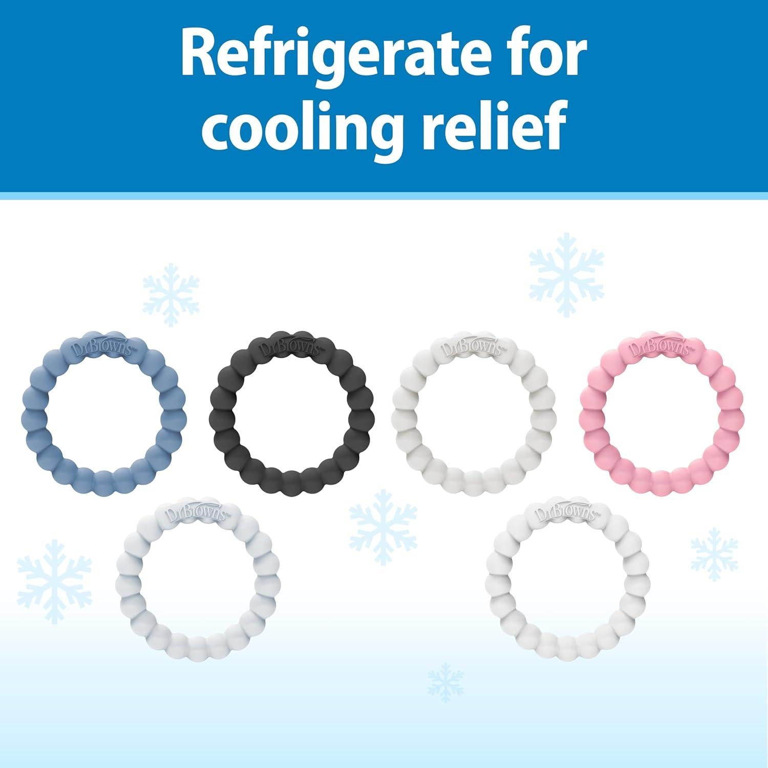 Anillos de Mordedor Dr. Brown 100% Silicona 3 Piezas 3m+