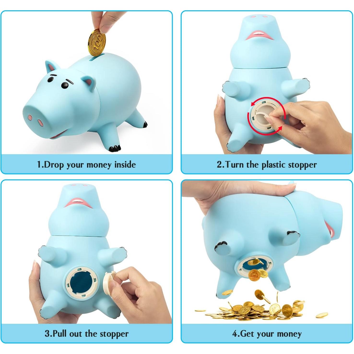 Hucha Hamm HOTFUN Cerdo Irrompible Azul para Niños