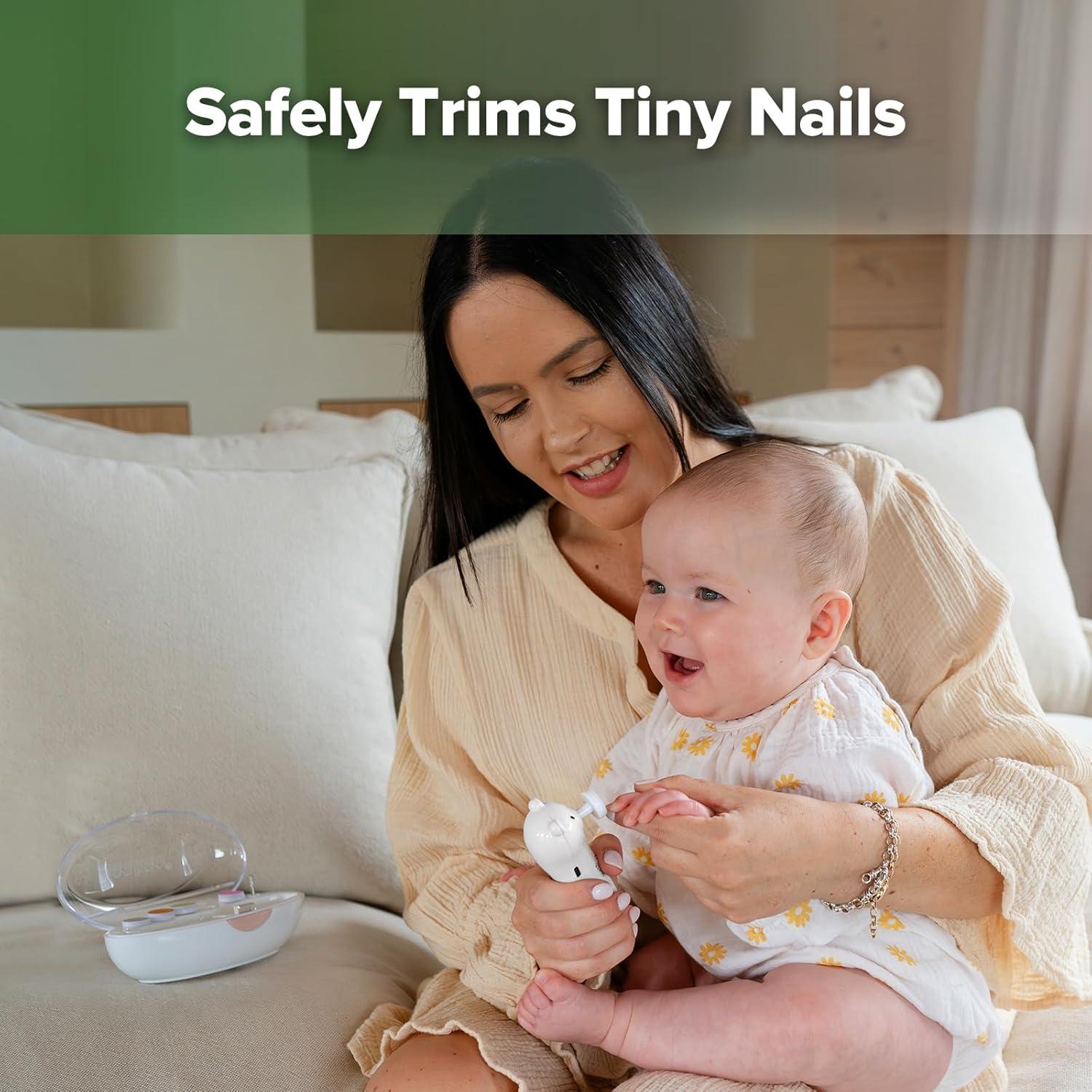 Lima de Uñas Eléctrica Recargable Haakaa para Bebés y Adultos