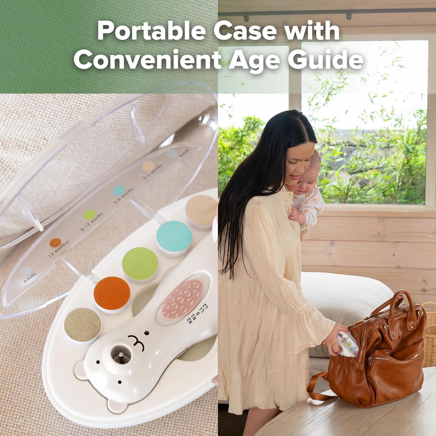 Lima de Uñas Eléctrica Recargable Haakaa para Bebés y Adultos