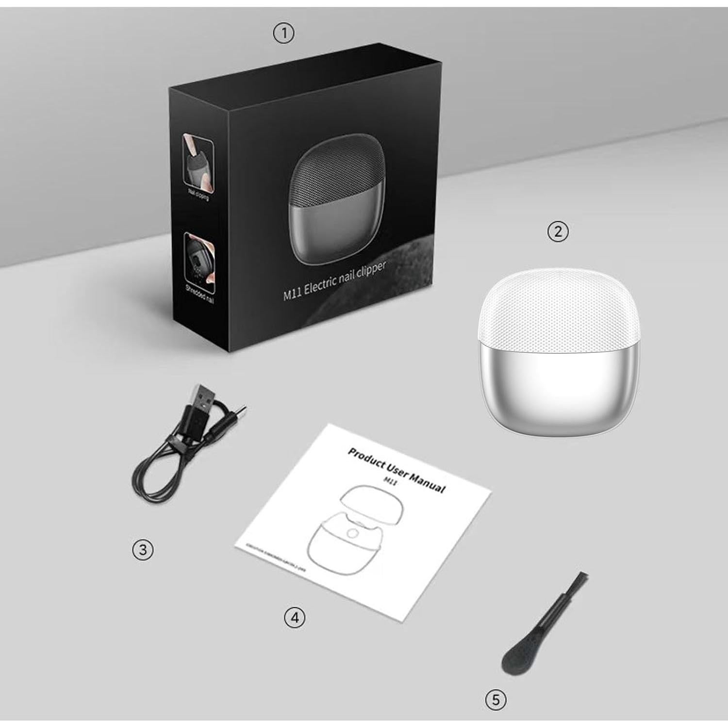 Cortador de Uñas Eléctrico YFLife HD-ZJDM11 Blanco con Luz LED