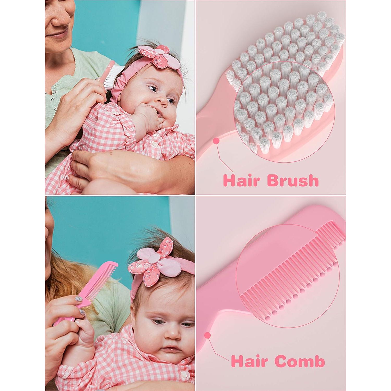 Kit de Cuidado para Bebés OTTOLIVES 24 Piezas Rosa