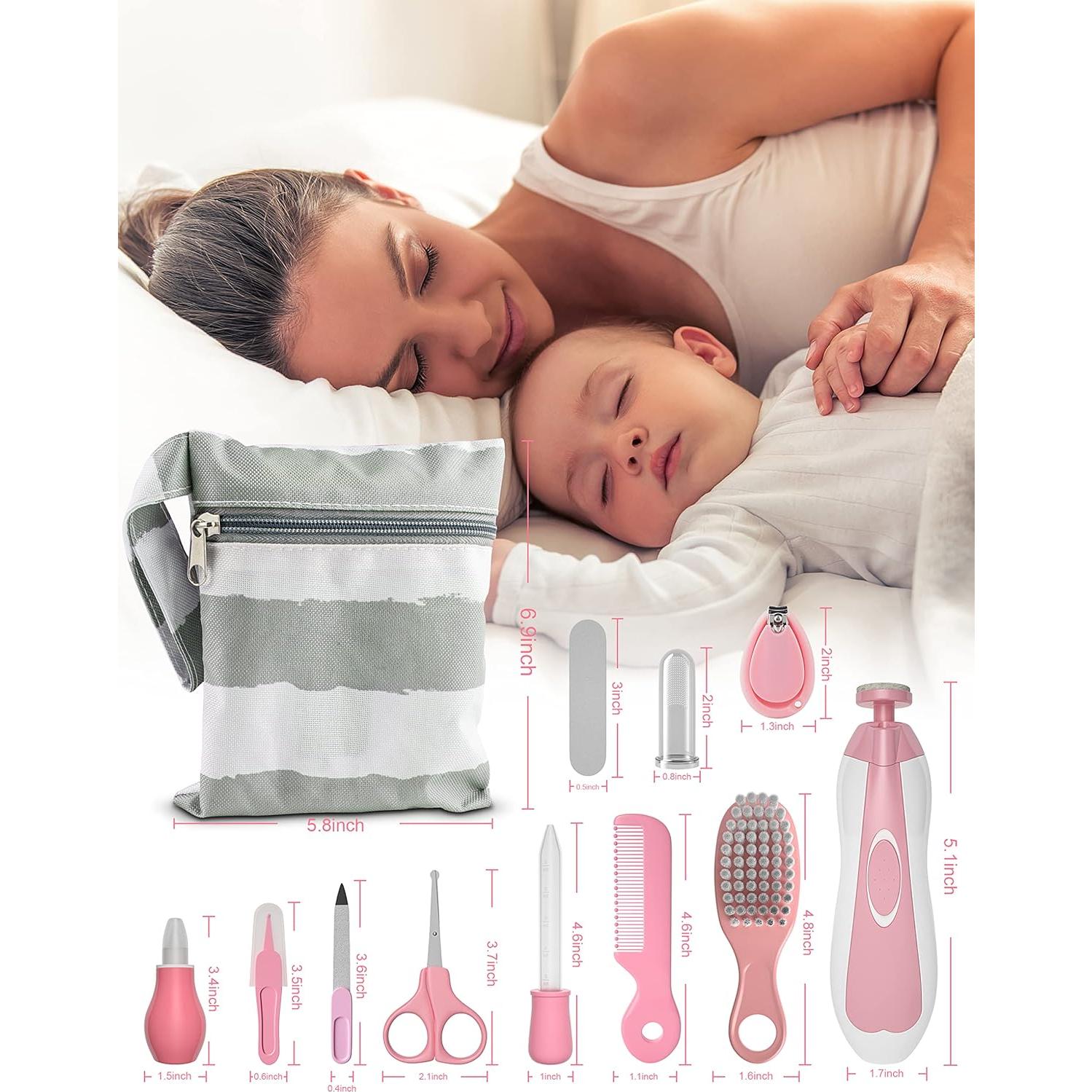 Kit de Cuidado para Bebés OTTOLIVES 24 Piezas Rosa
