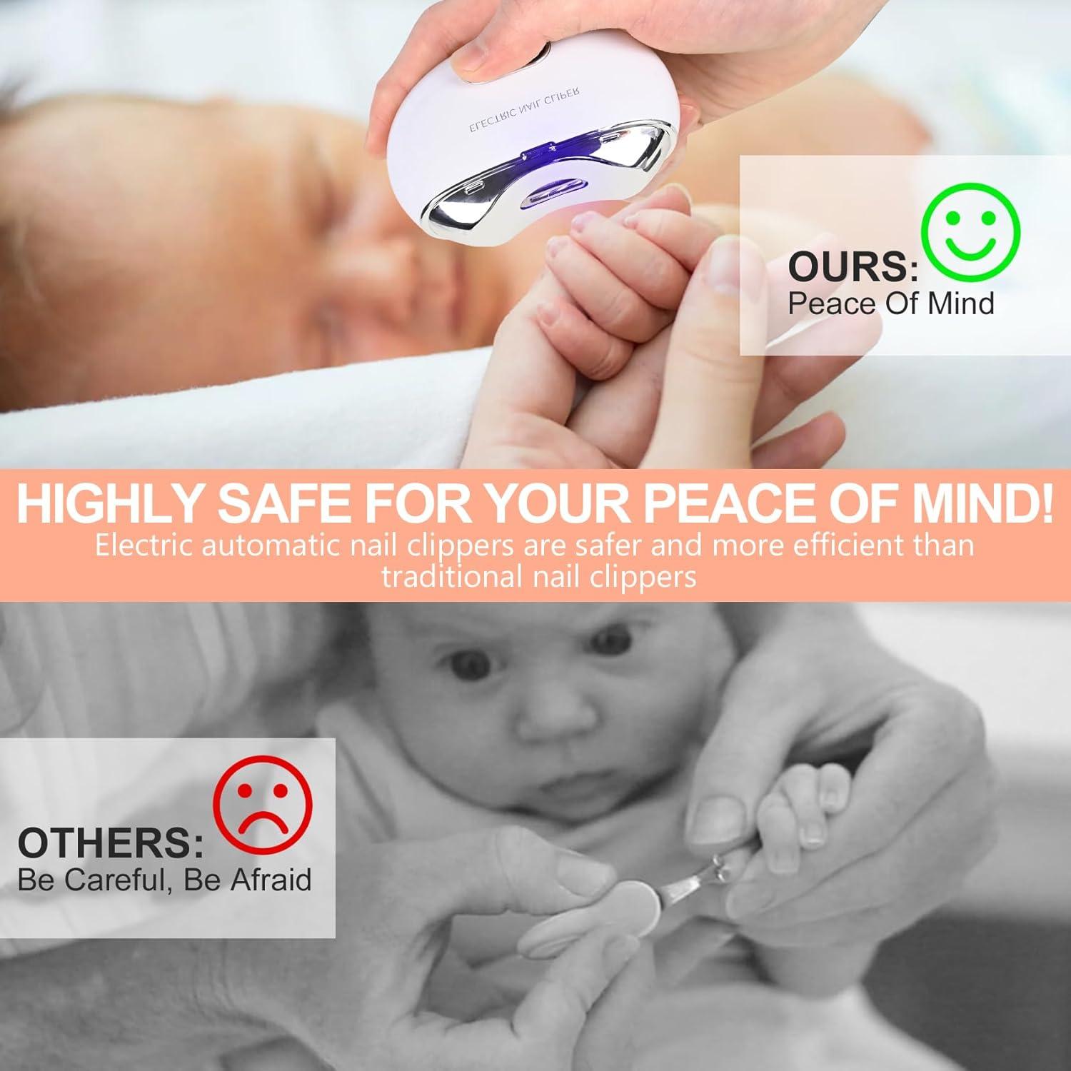 Cortador de Uñas Eléctrico Foleto Blanco, 3 Velocidades, USB