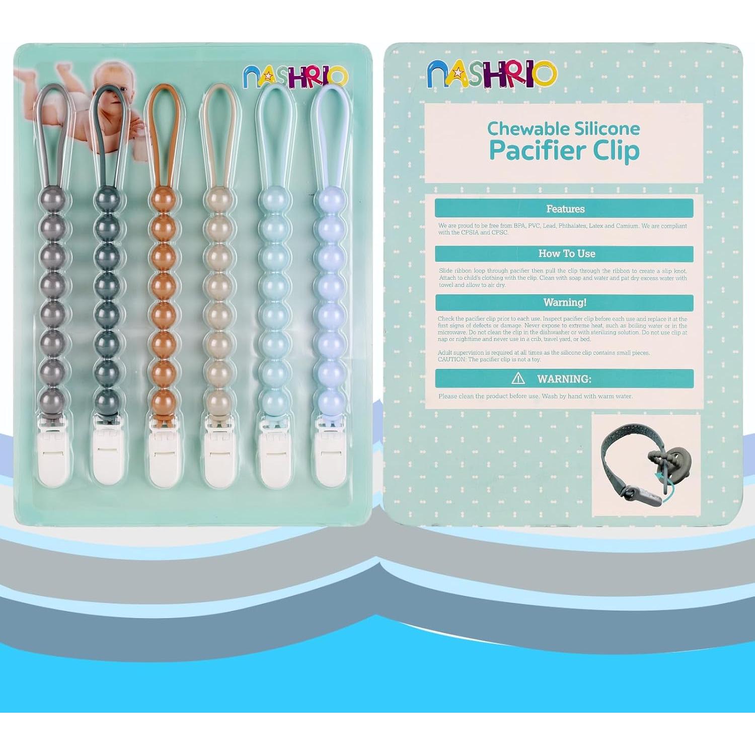 Clip de Chupete de Silicona 6 Piezas - Seguro y Práctico