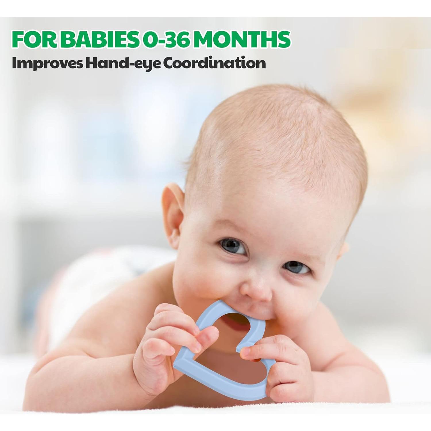 Mordedores de Silicona para Bebés 0-12 Meses - 8 Pack