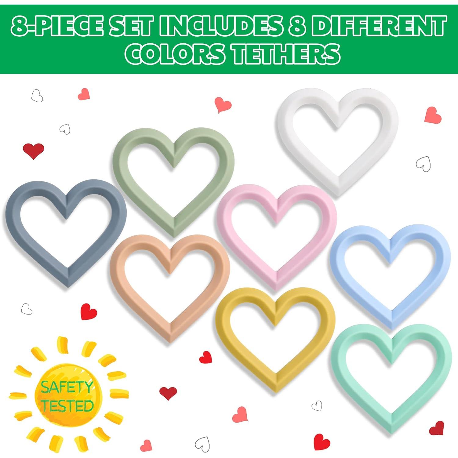 Mordedores de Silicona para Bebés 0-12 Meses - 8 Pack