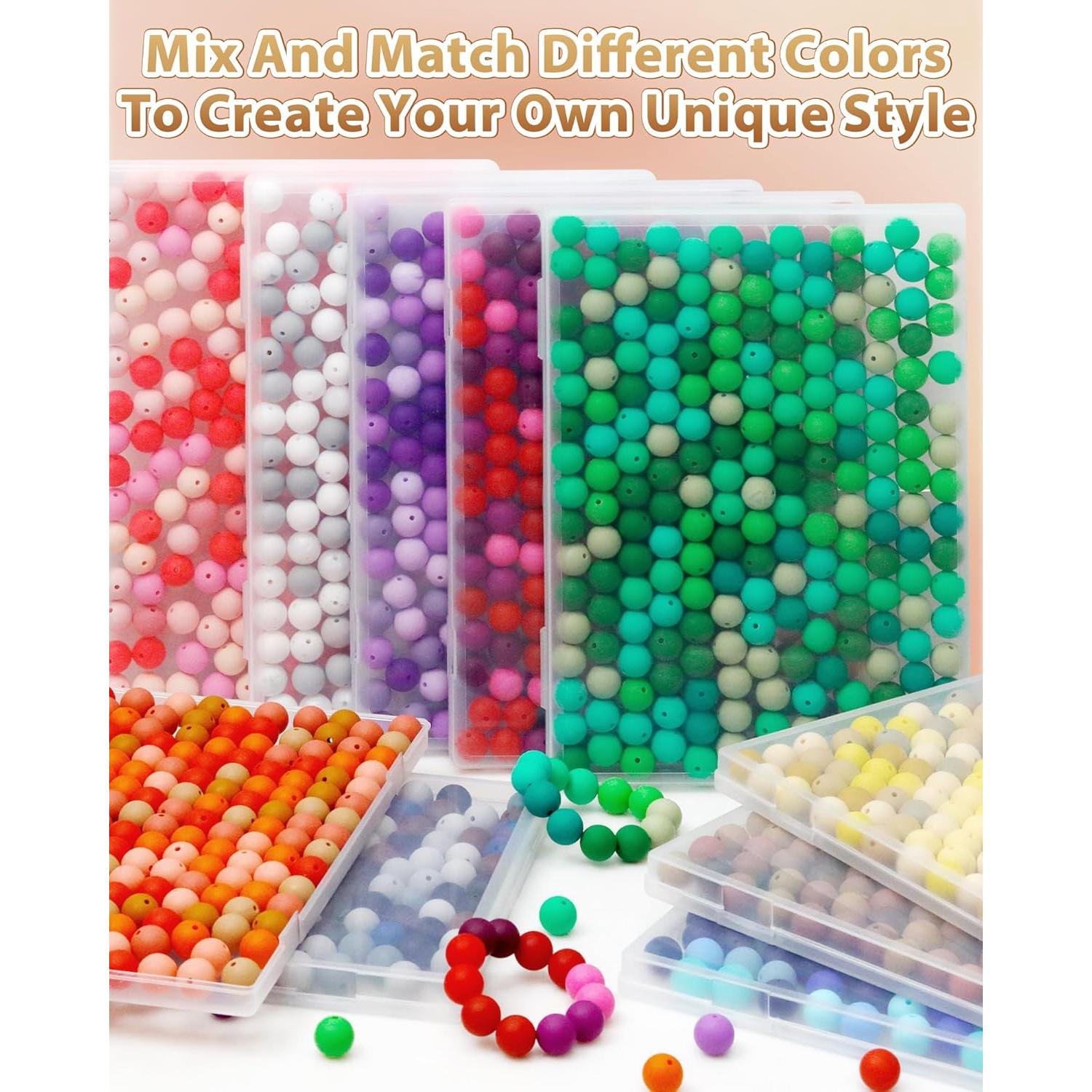 160 Perlas de Silicona 15mm FIVEIZERO para Manualidades DIY