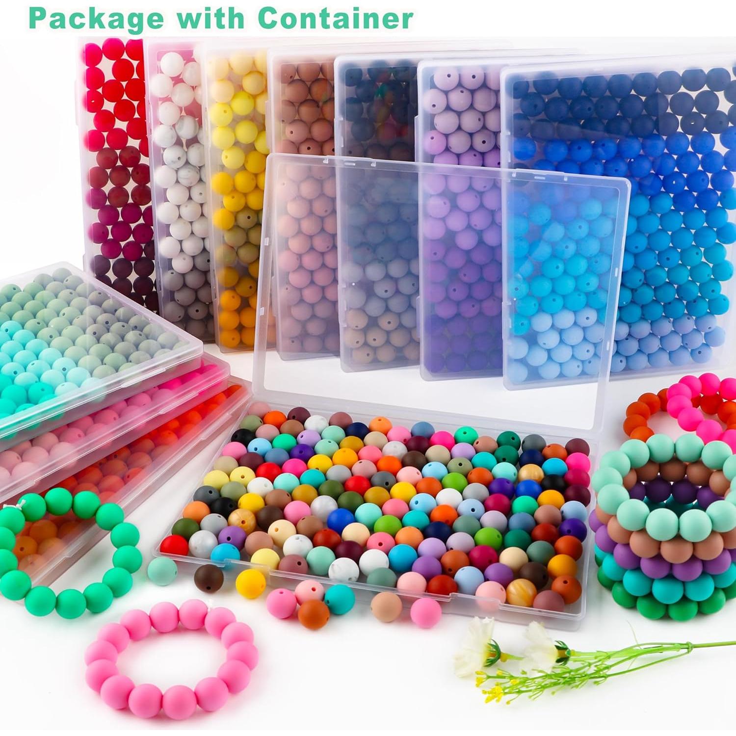 150 Perlas de Silicona Redondas 15mm Kovict Multicolor