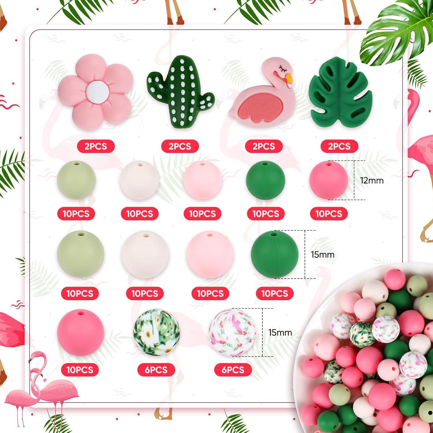 Kit de 120 Perlas de Silicona IESCOO para Manualidades DIY