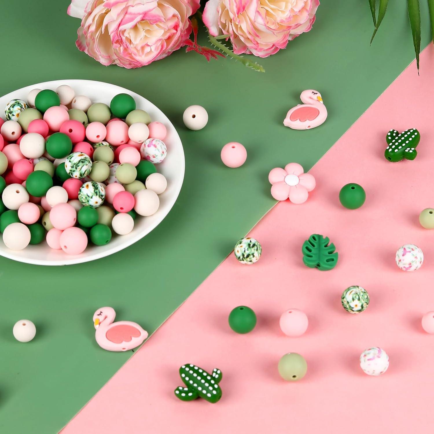 Kit de 120 Perlas de Silicona IESCOO para Manualidades DIY