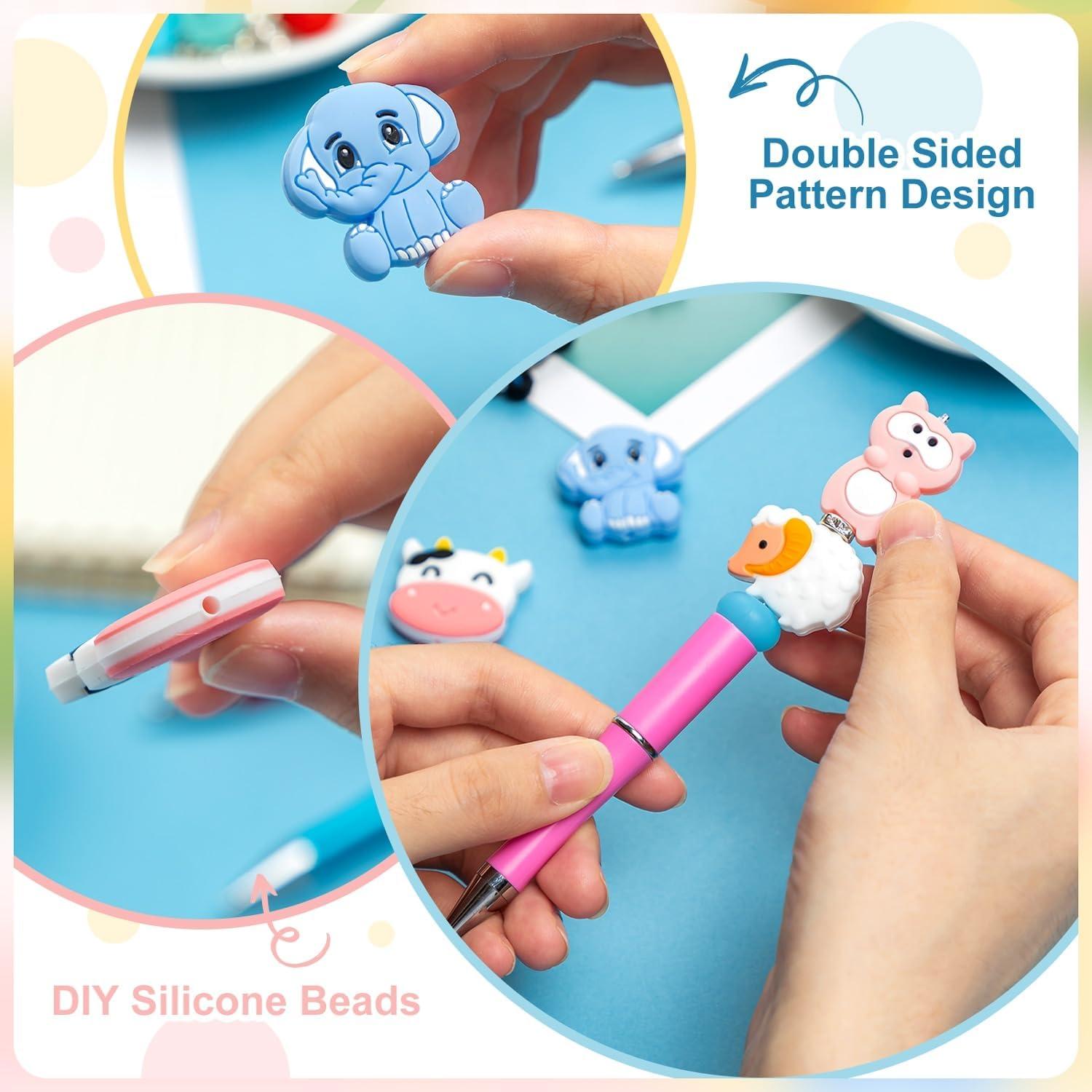 15 Perlas de Silicona Animales FFNIU 2mm para Manualidades