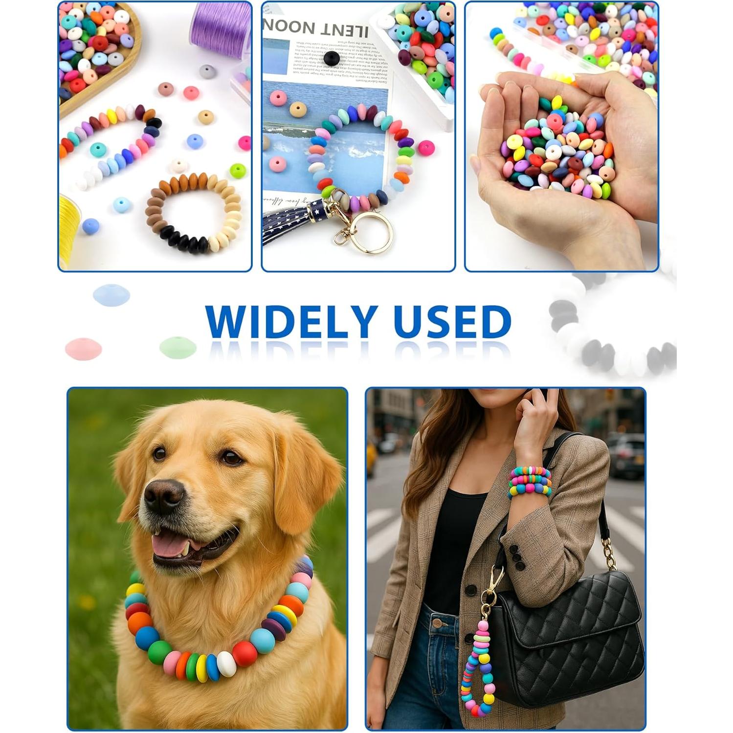 Perlas de Silicona FIVEIZERO 240Pcs 12mm 48 Colores Manualidades