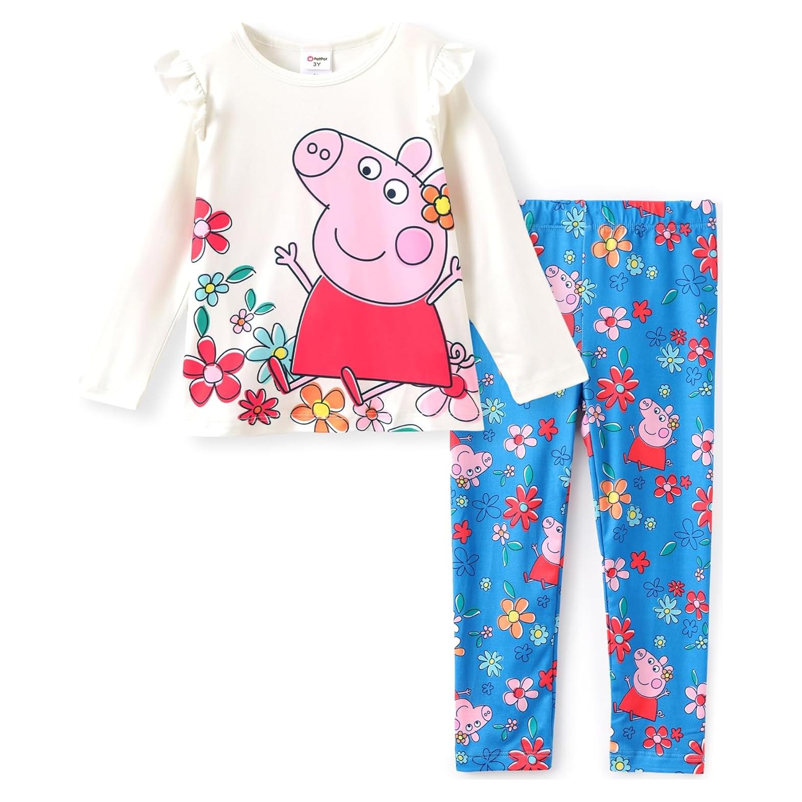 Conjunto de Ropa para Niñas Peppa Pig 2T - Camiseta y Pantalones