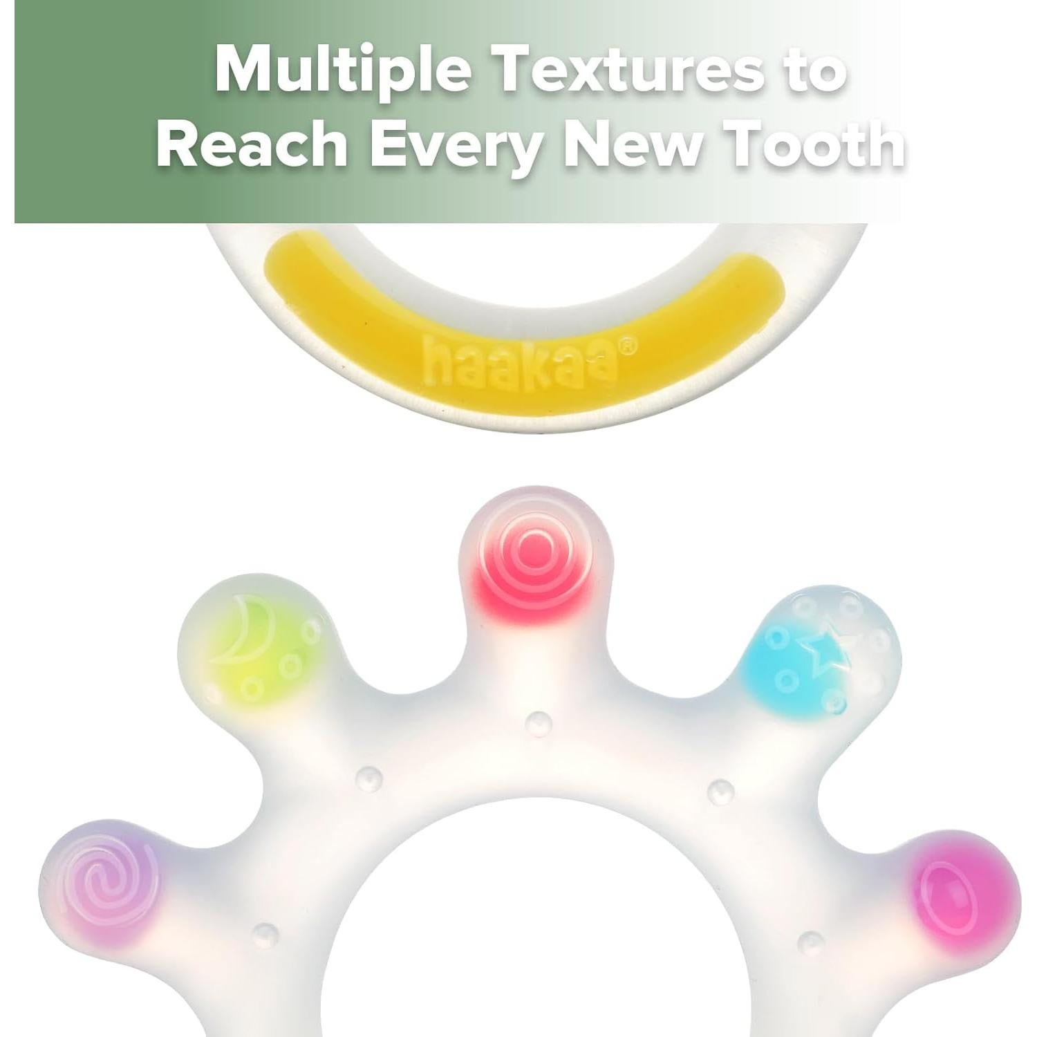 Mordedor de Silicona Haakaa Dinky Digits Palm 0-12 Meses