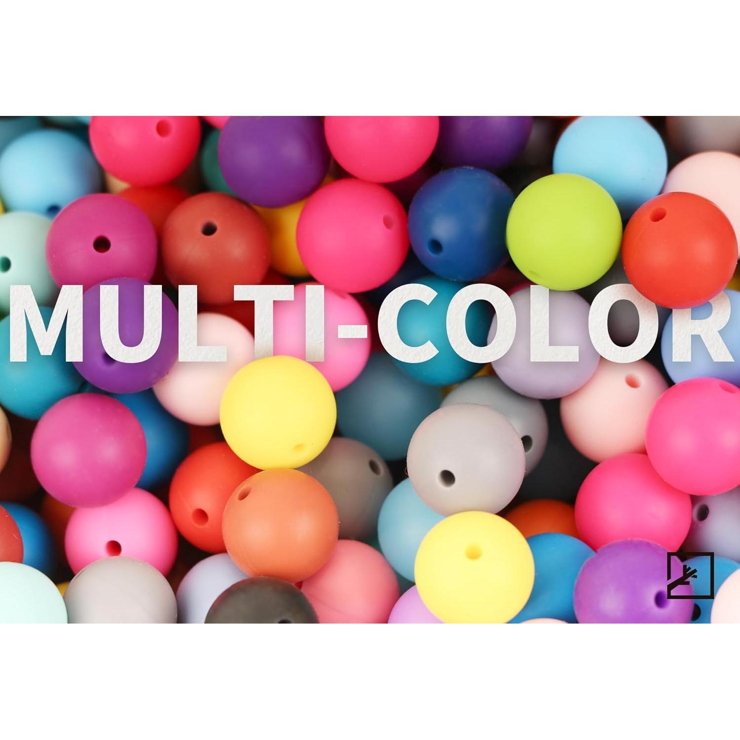 Perlas de Silicona ZIFTY 240 Pcs 15mm Multicolor para DIY