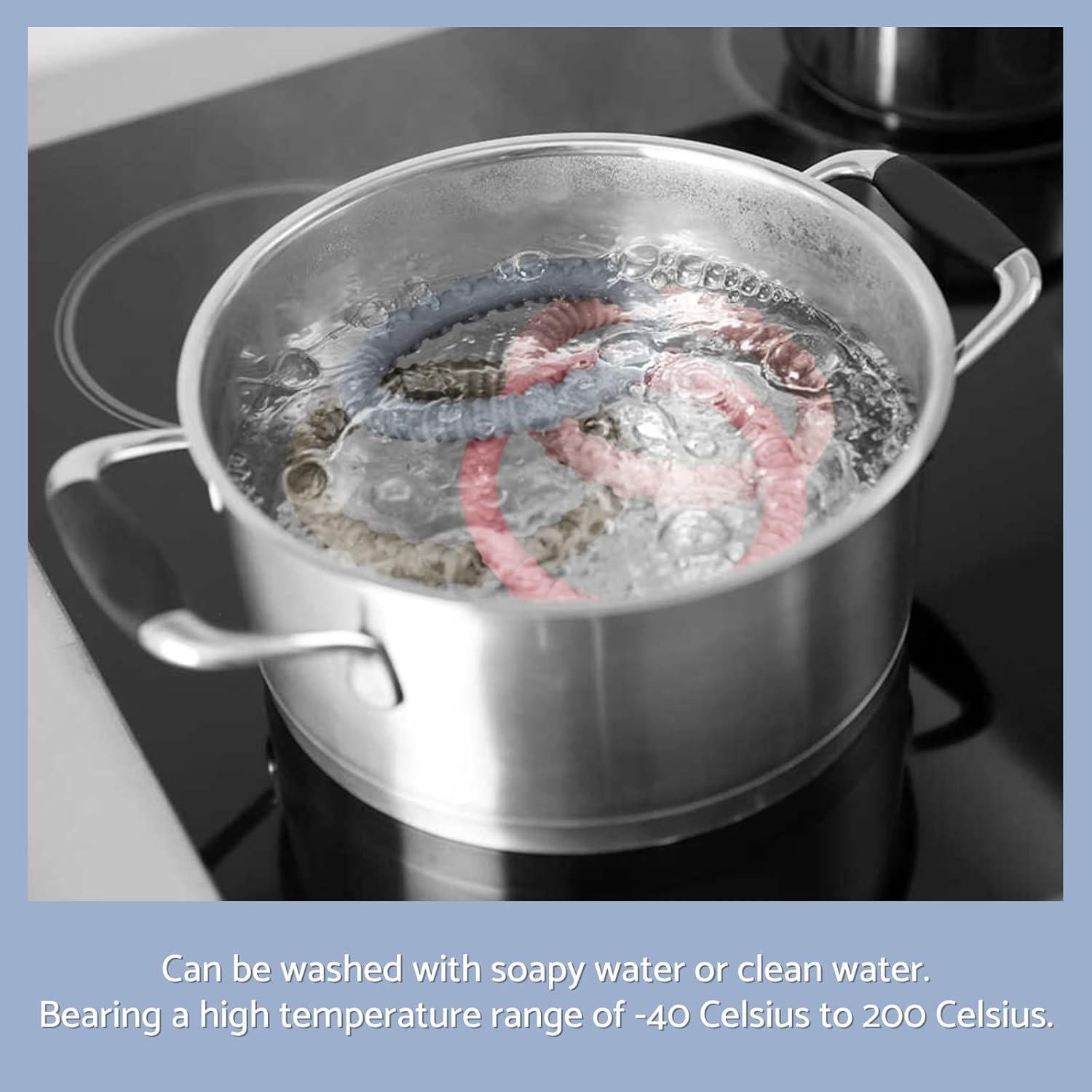 Mordedor de Silicona para Bebés - 4 Paquetes - Grado Alimenticio