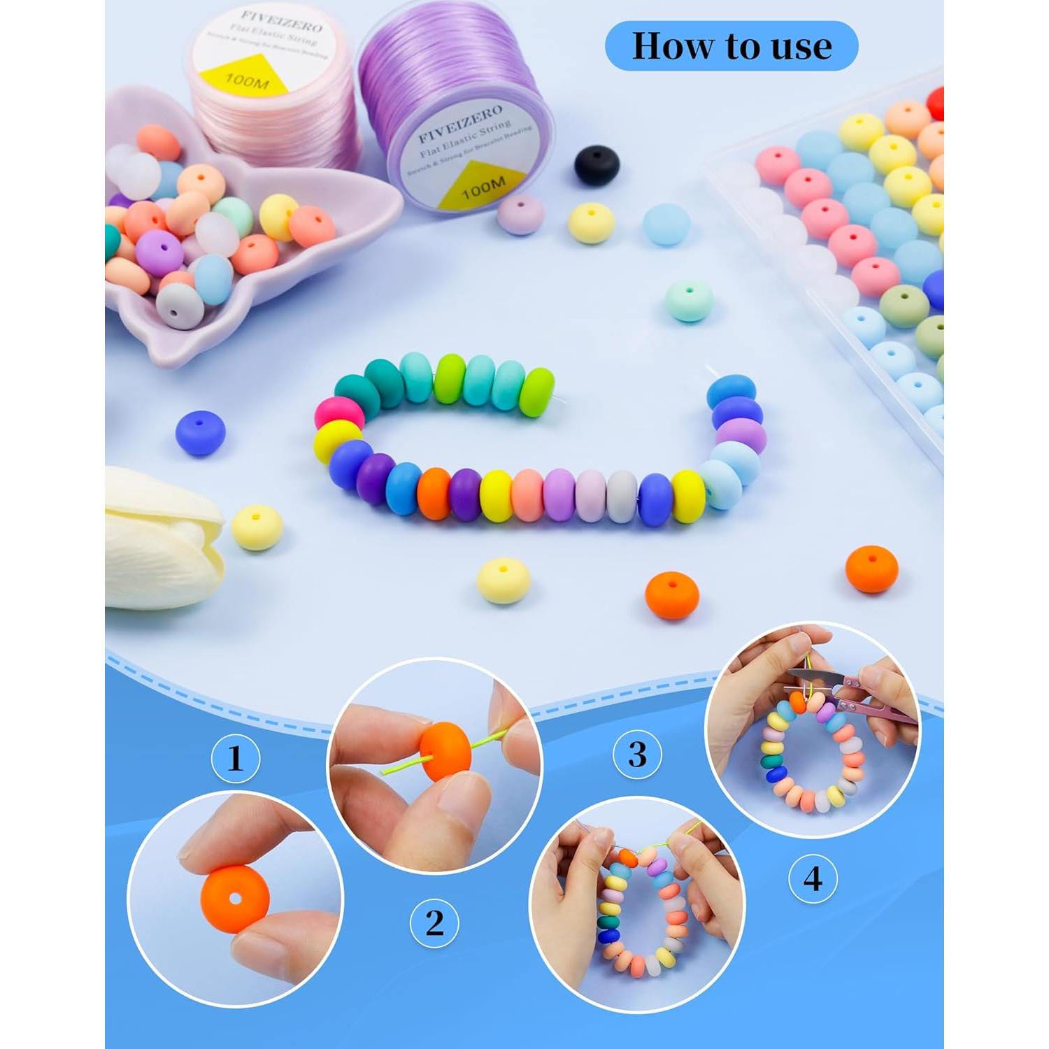 180 Perlas de Silicona FIVEIZERO 14mm en 30 Colores