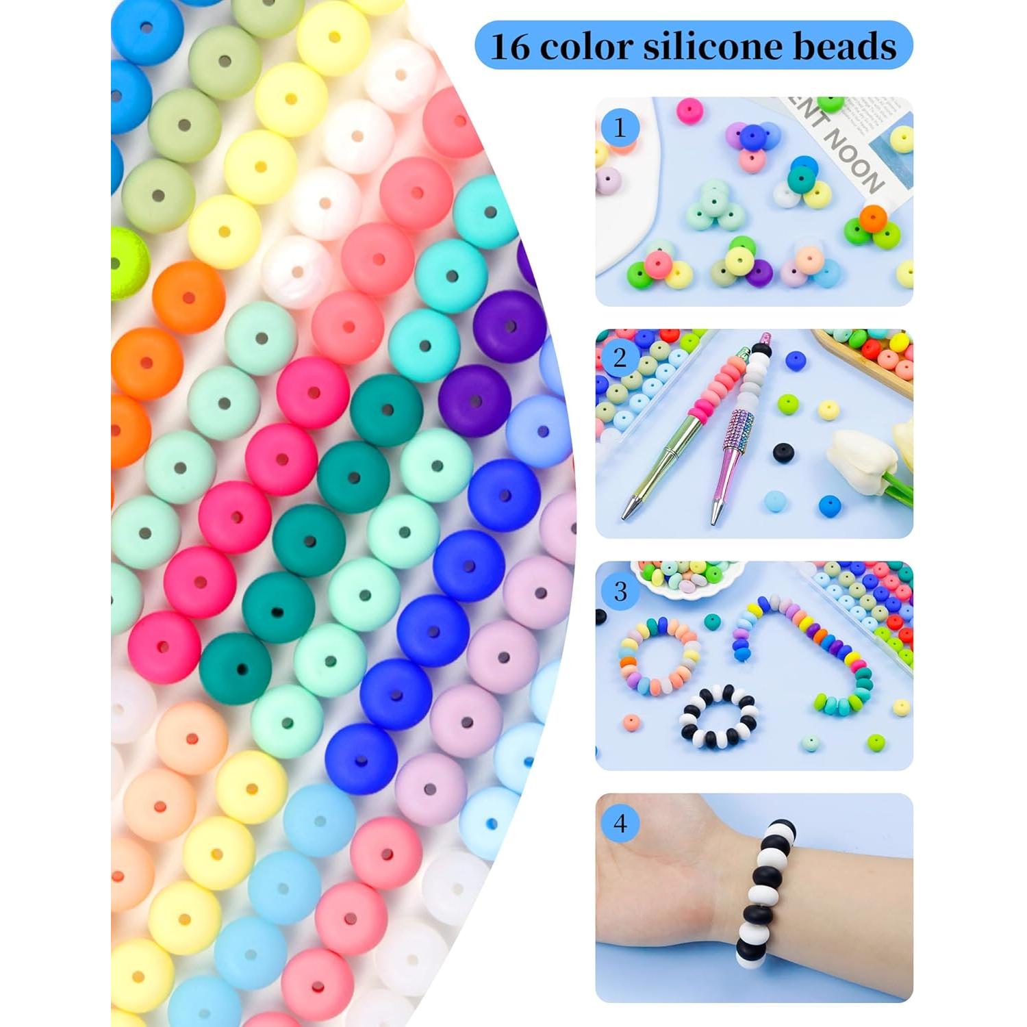 180 Perlas de Silicona FIVEIZERO 14mm en 30 Colores