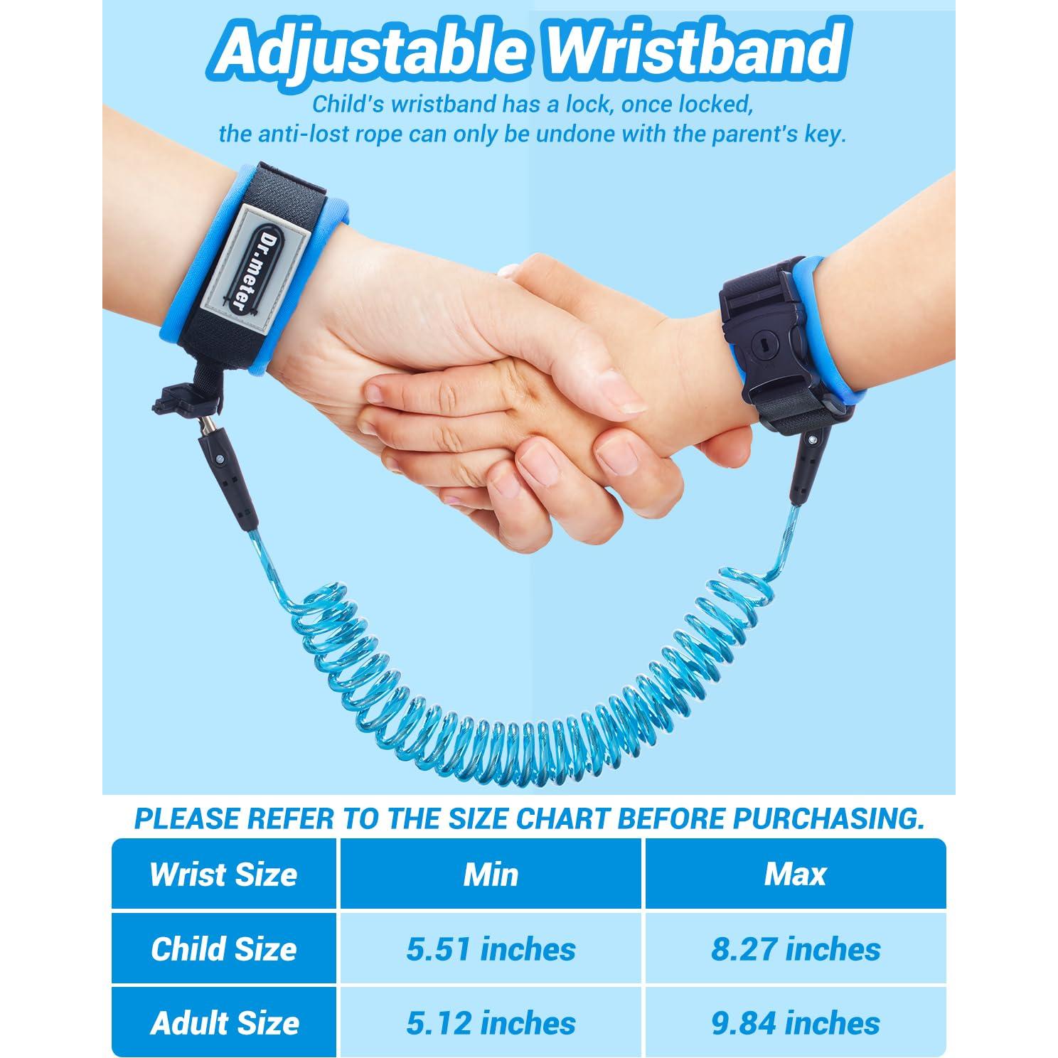 Correa de Seguridad para Niños Dr.meter 2 Paquetes 1.5m Naranja 2.5m Azul