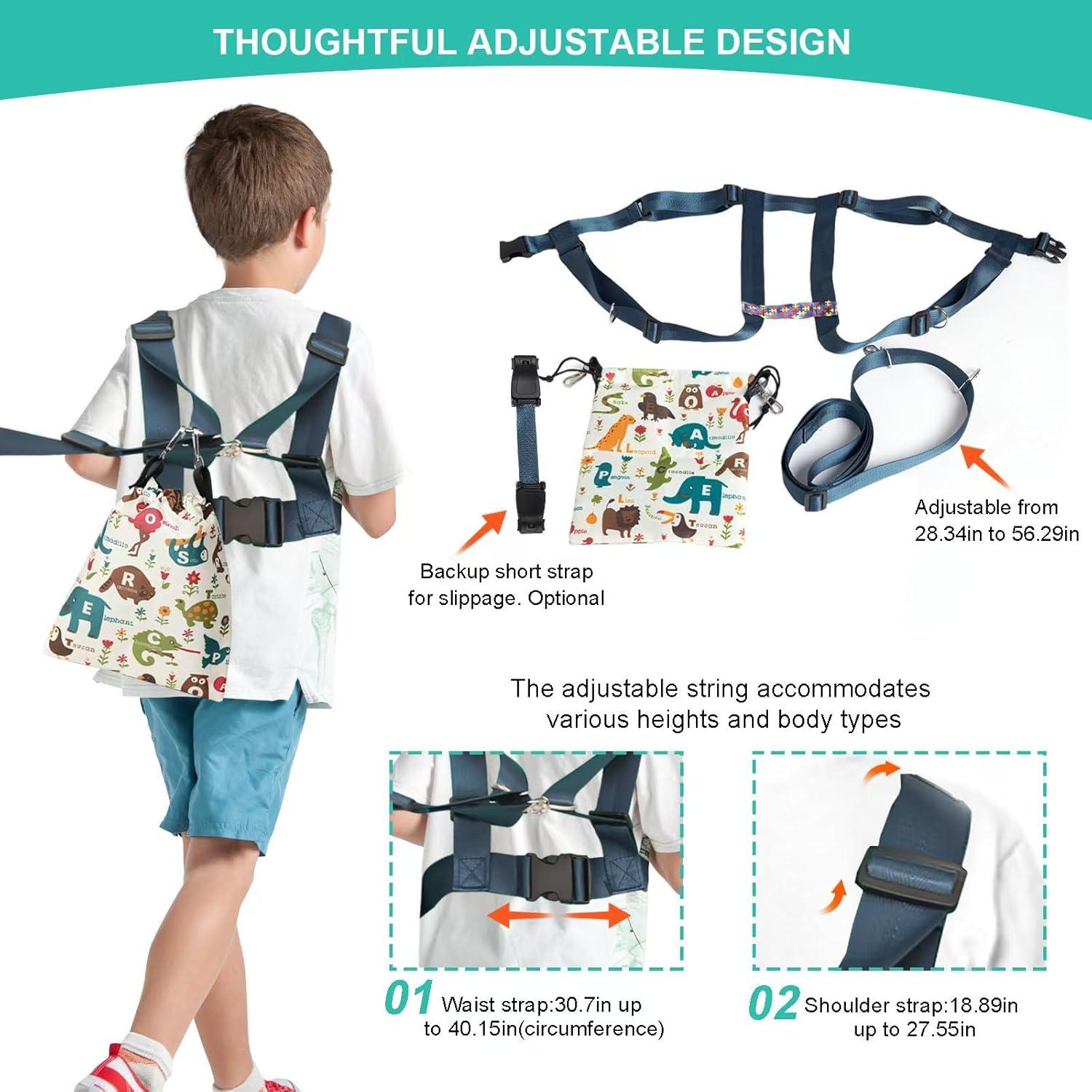 Arnés de Seguridad Ajustable para Niños Autistas - Turquesa