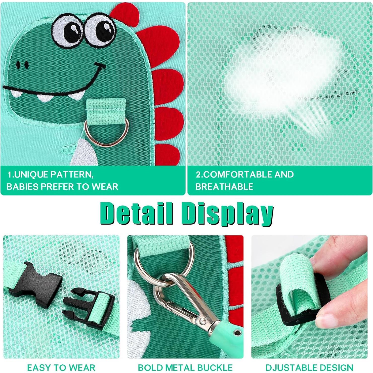 Correa Antipérdida para Niños Verde - Arnés de Seguridad Unisex