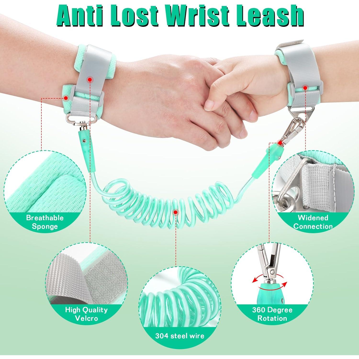 Correa Antipérdida para Niños Verde - Arnés de Seguridad Unisex