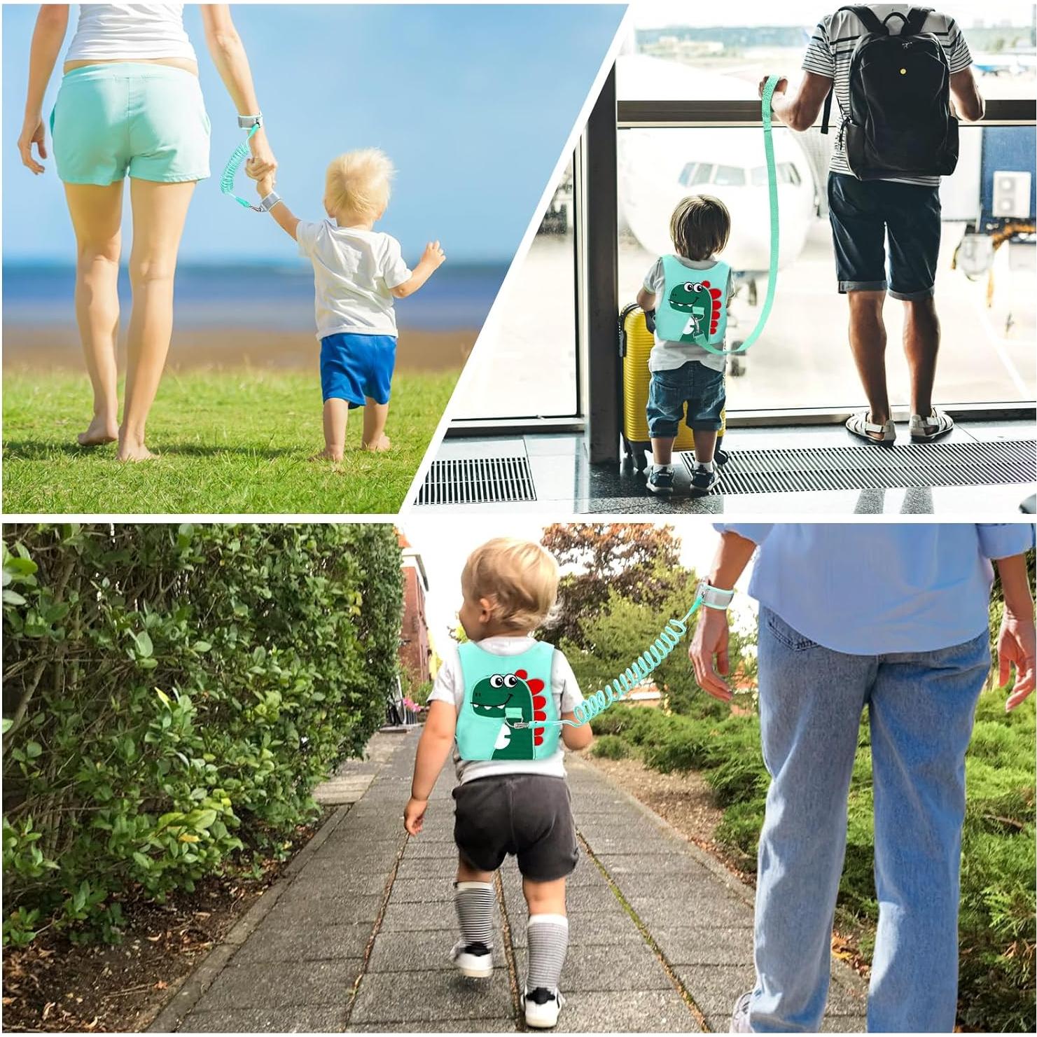 Correa Antipérdida para Niños Verde - Arnés de Seguridad Unisex