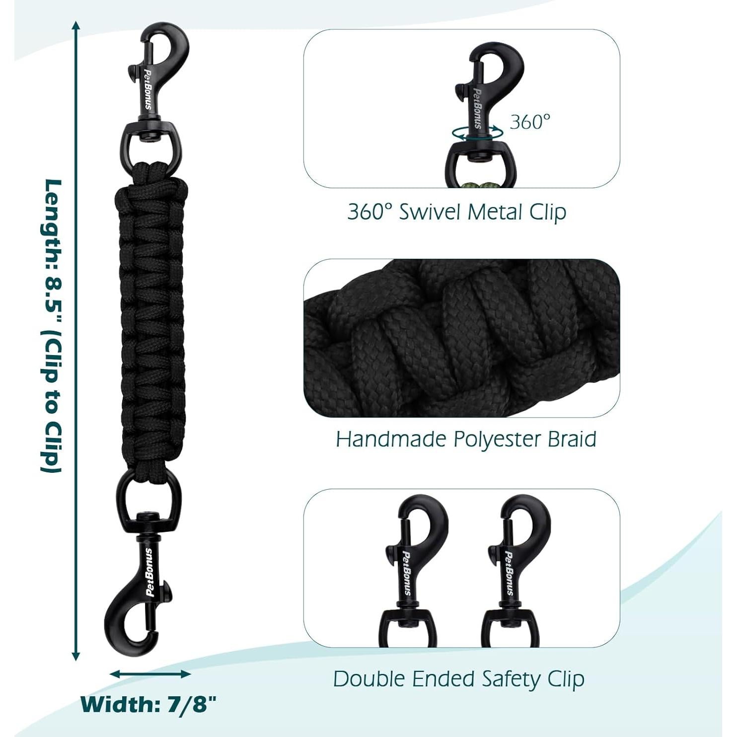 Clip de Seguridad para Collar de Perro PetBonus - Negro