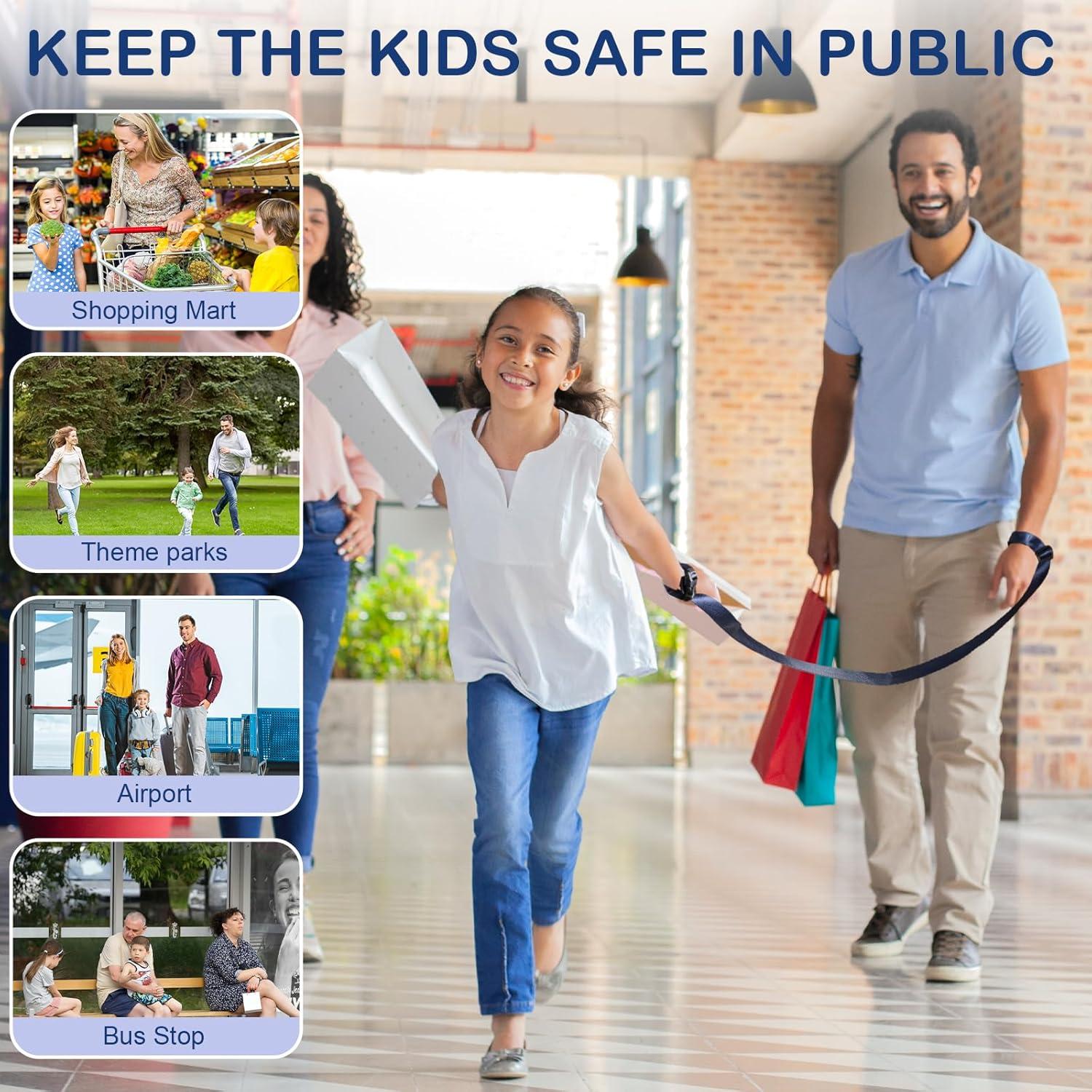 Correa de Muñeca Segura Ajustable para Niños Autismo TDAH