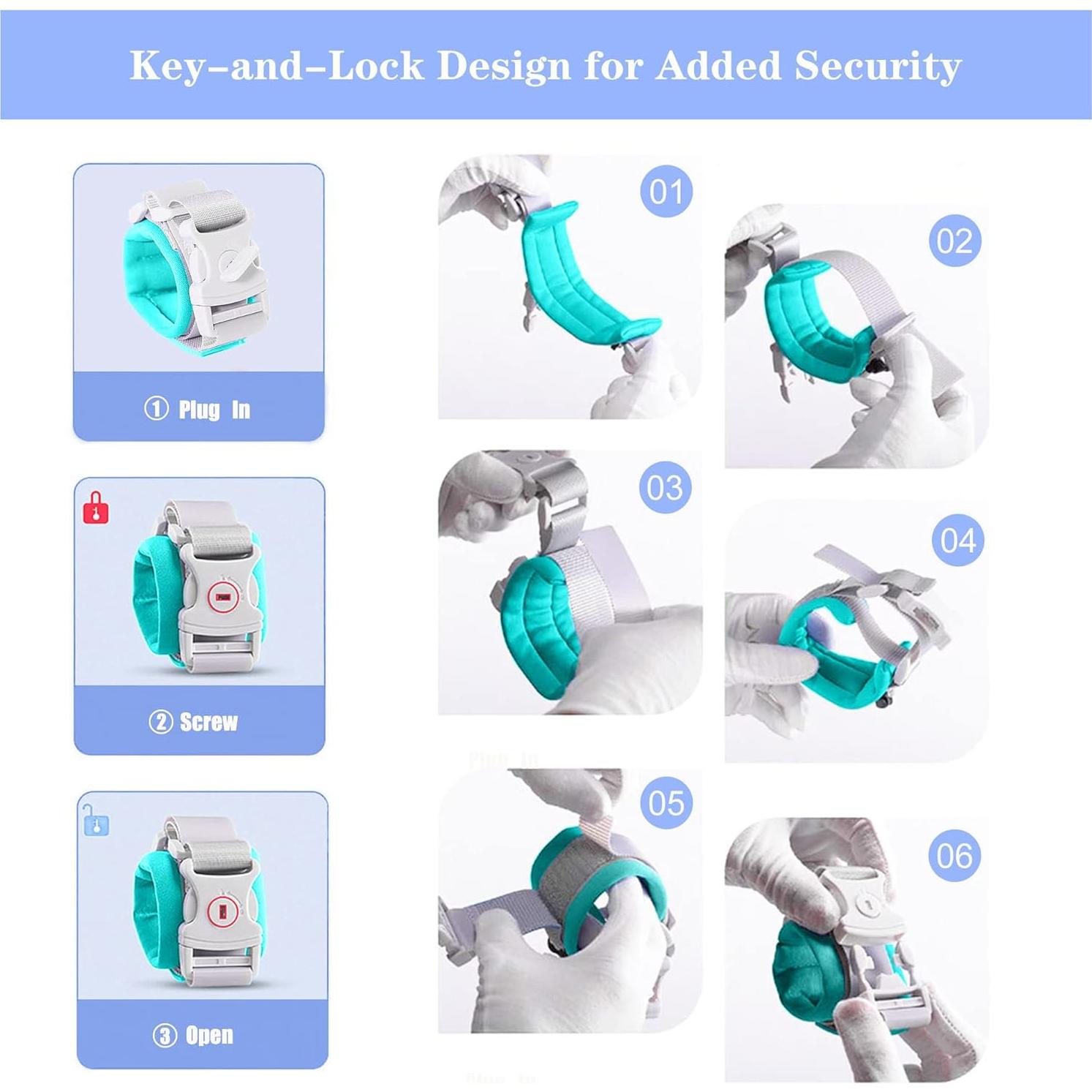 Arnés de Seguridad para Niños Dream Lin 2m Cian Reflectante