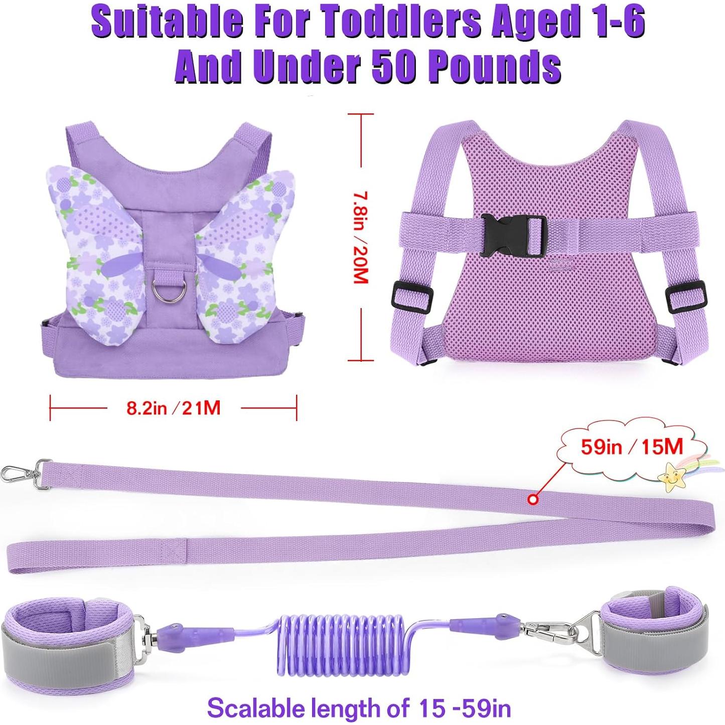 Correa Antipérdida para Niños Arnés de Seguridad Púrpura