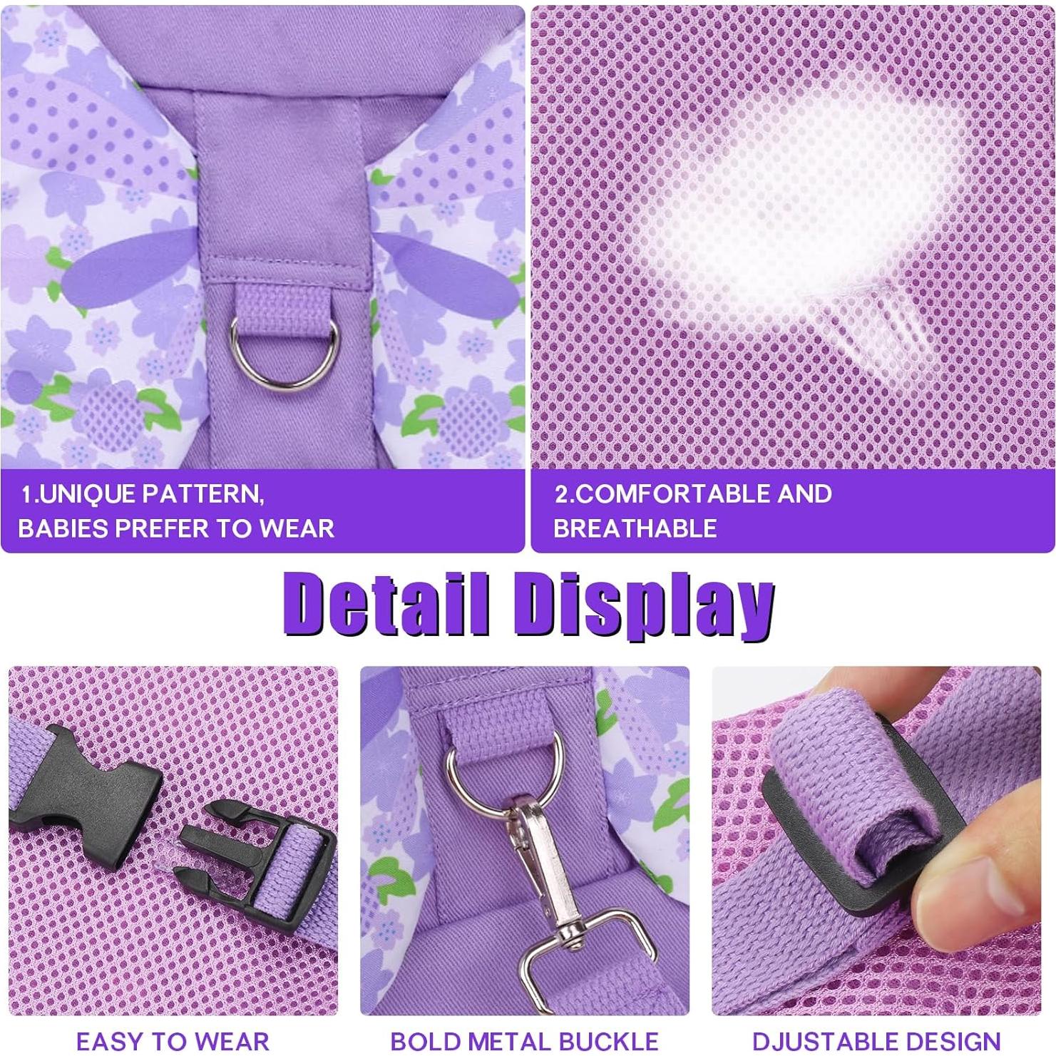 Correa Antipérdida para Niños Arnés de Seguridad Púrpura