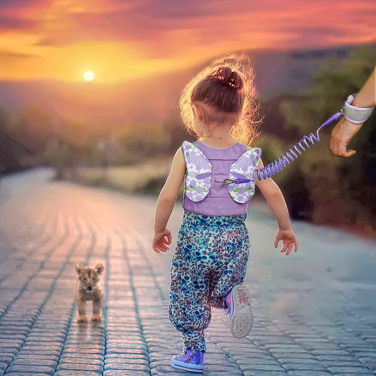 Correa Antipérdida para Niños Arnés de Seguridad Púrpura