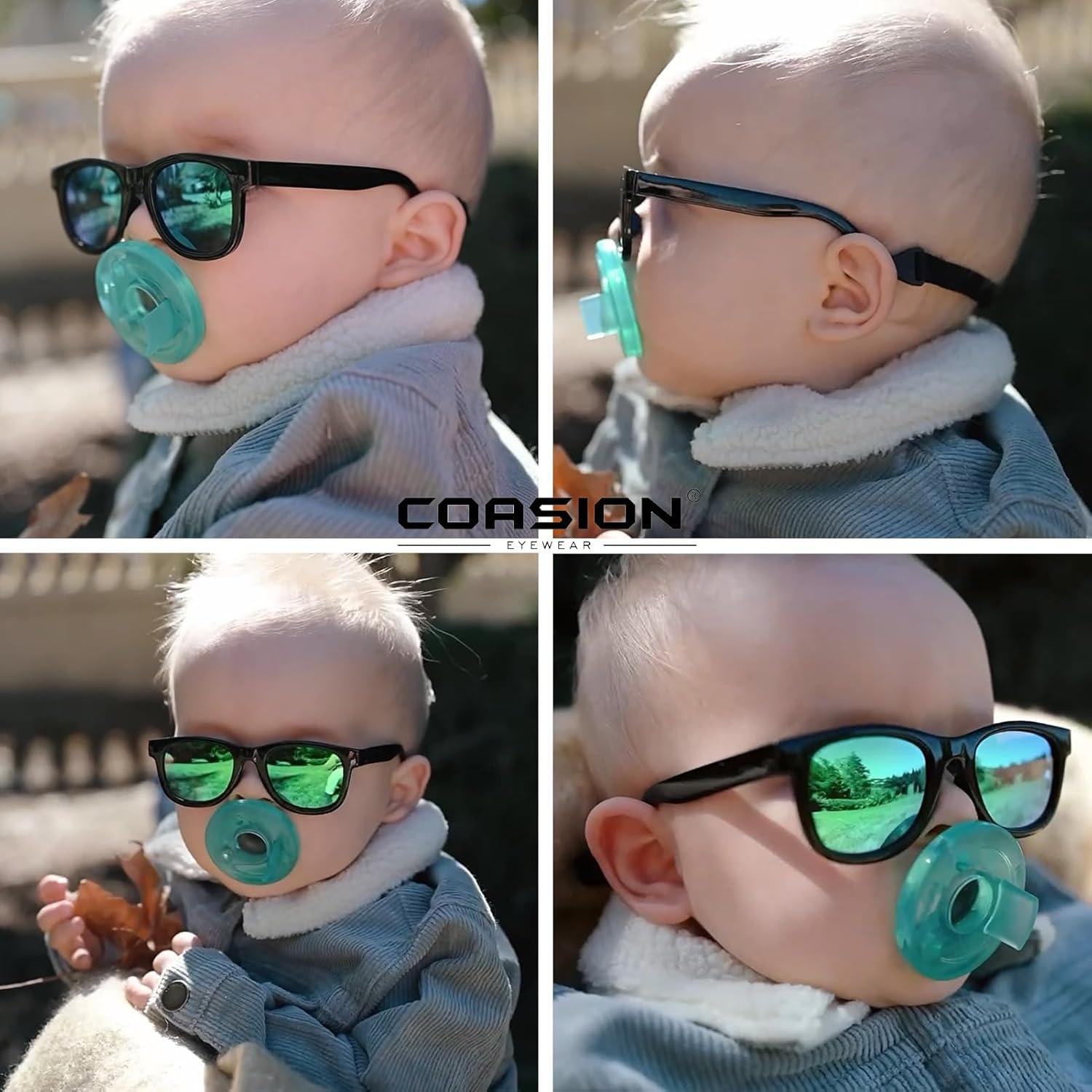 Gafas de sol polarizadas COASION para bebés 0-12 meses