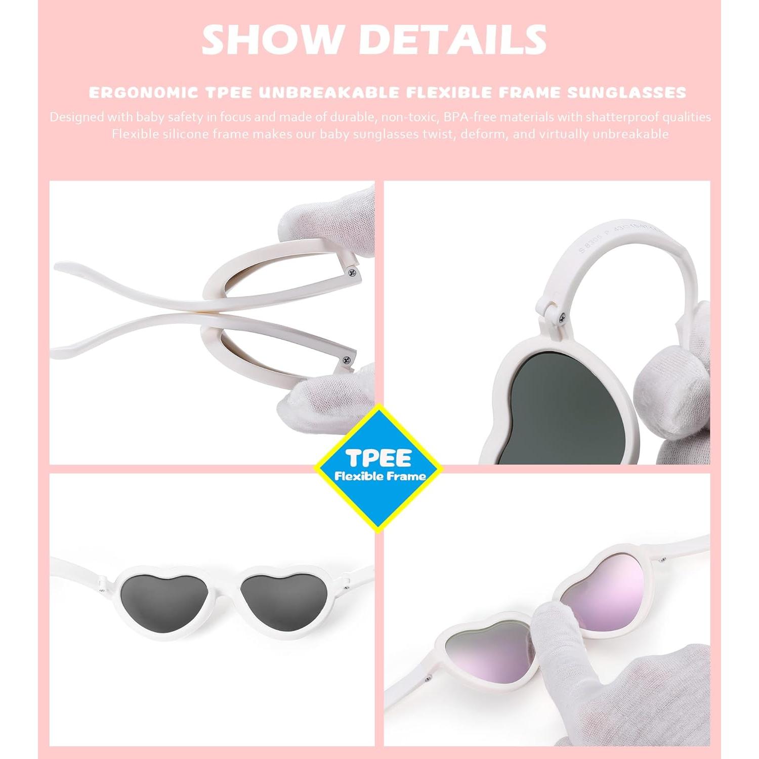 Gafas de sol polarizadas para bebés NU8047 con correa ajustable