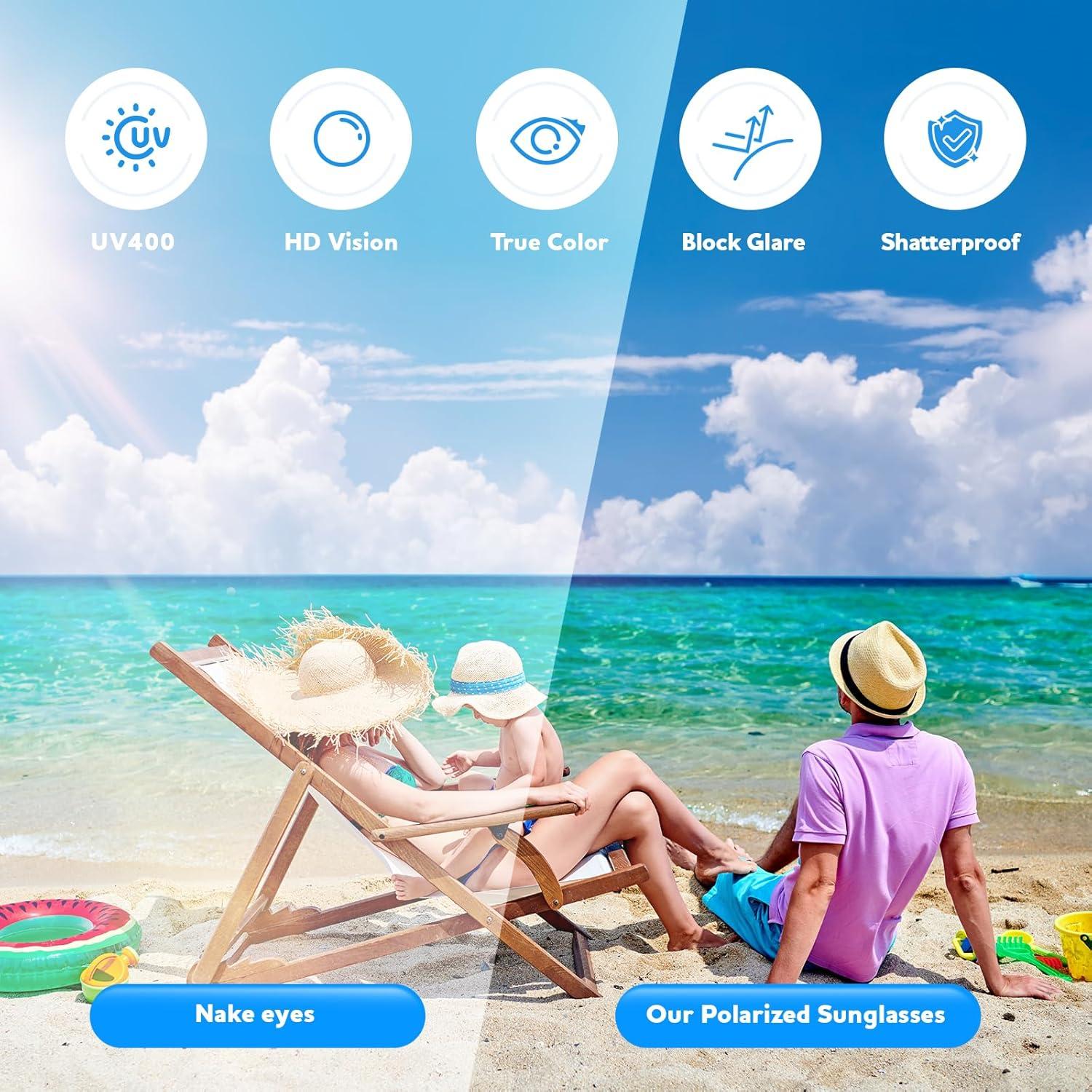 Gafas de sol polarizadas UV400 para bebés 0-2 años - 3 paquetes