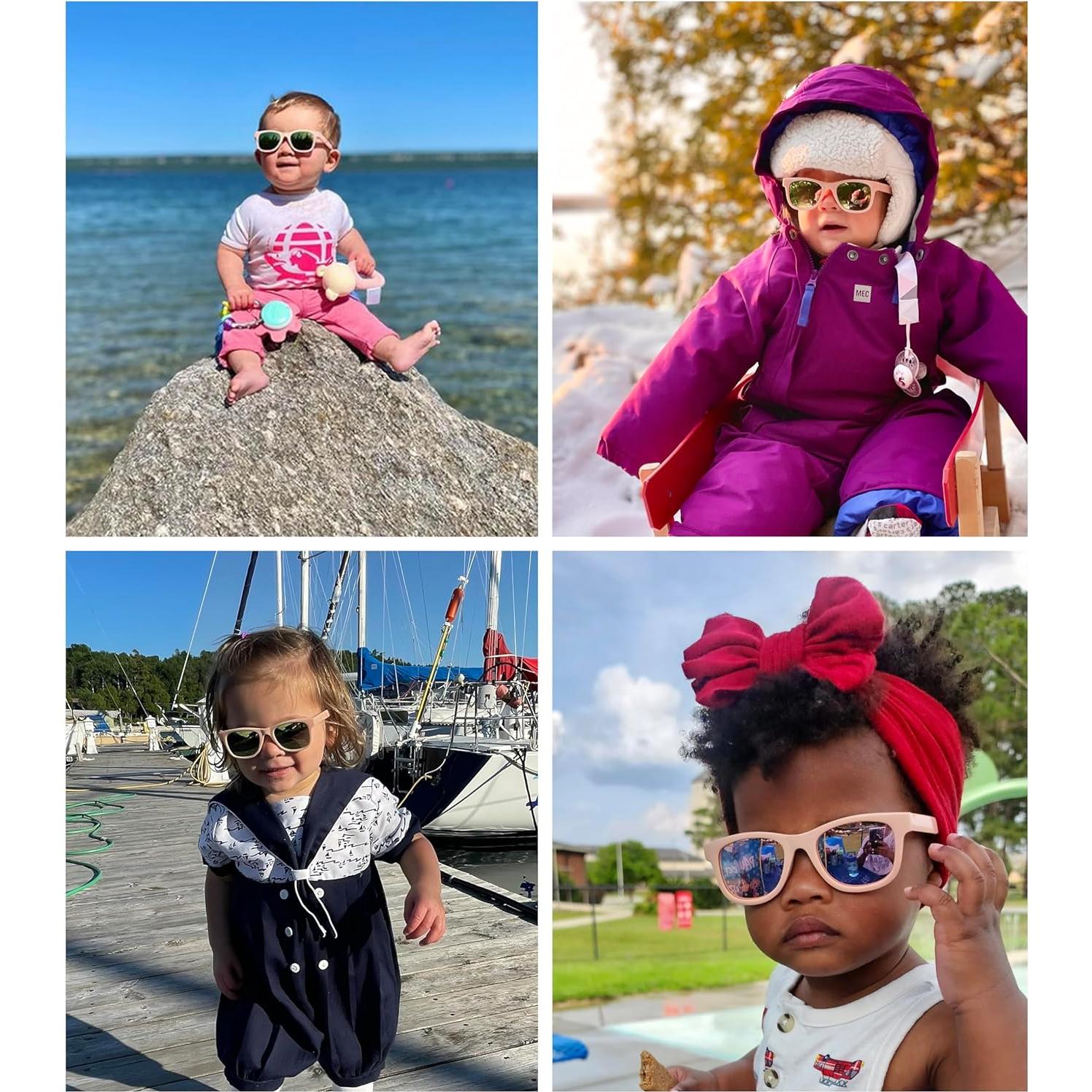 Gafas de sol flexibles COCOSAND para bebés 0-24 meses UV