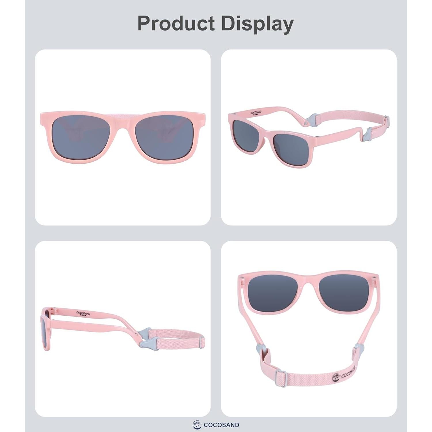 Gafas de sol flexibles COCOSAND para bebés 0-24 meses UV