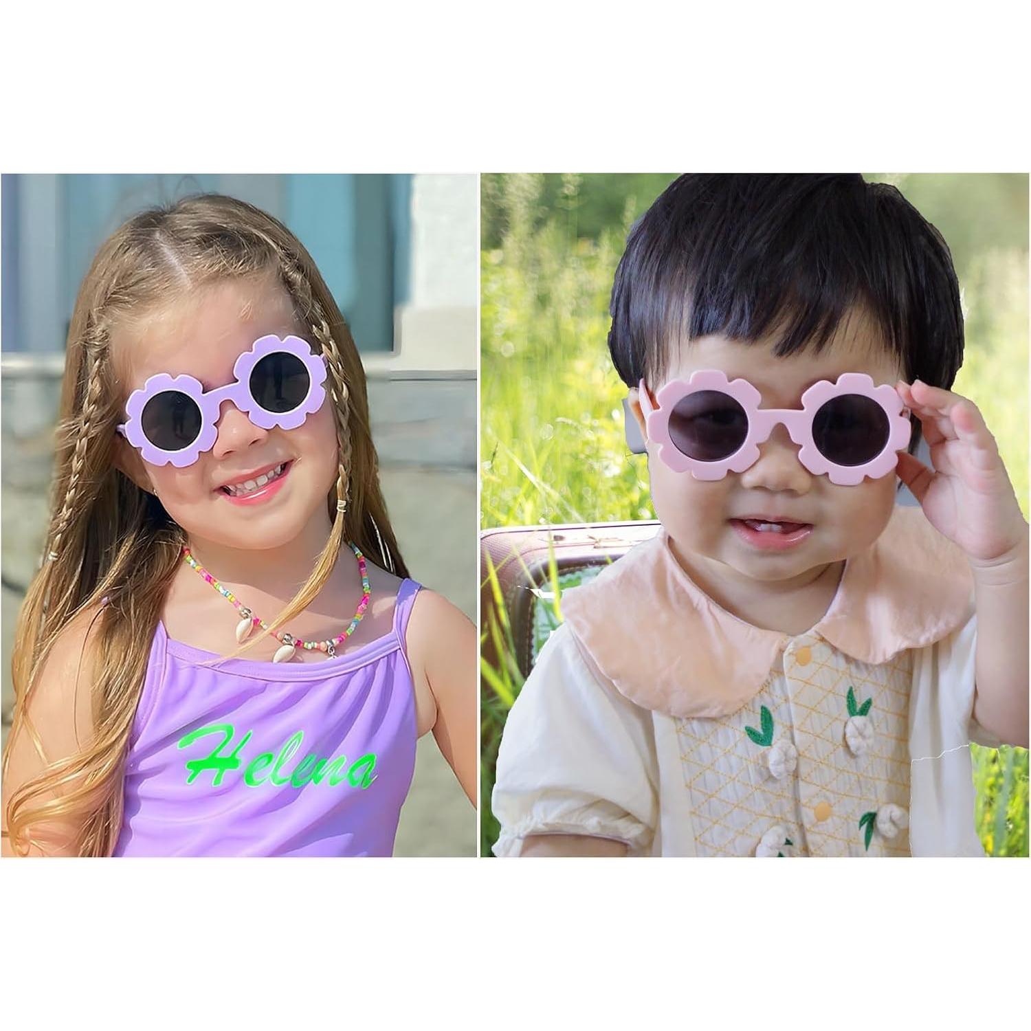 Gafas de sol polarizadas para bebés con correa ajustable - Rosa