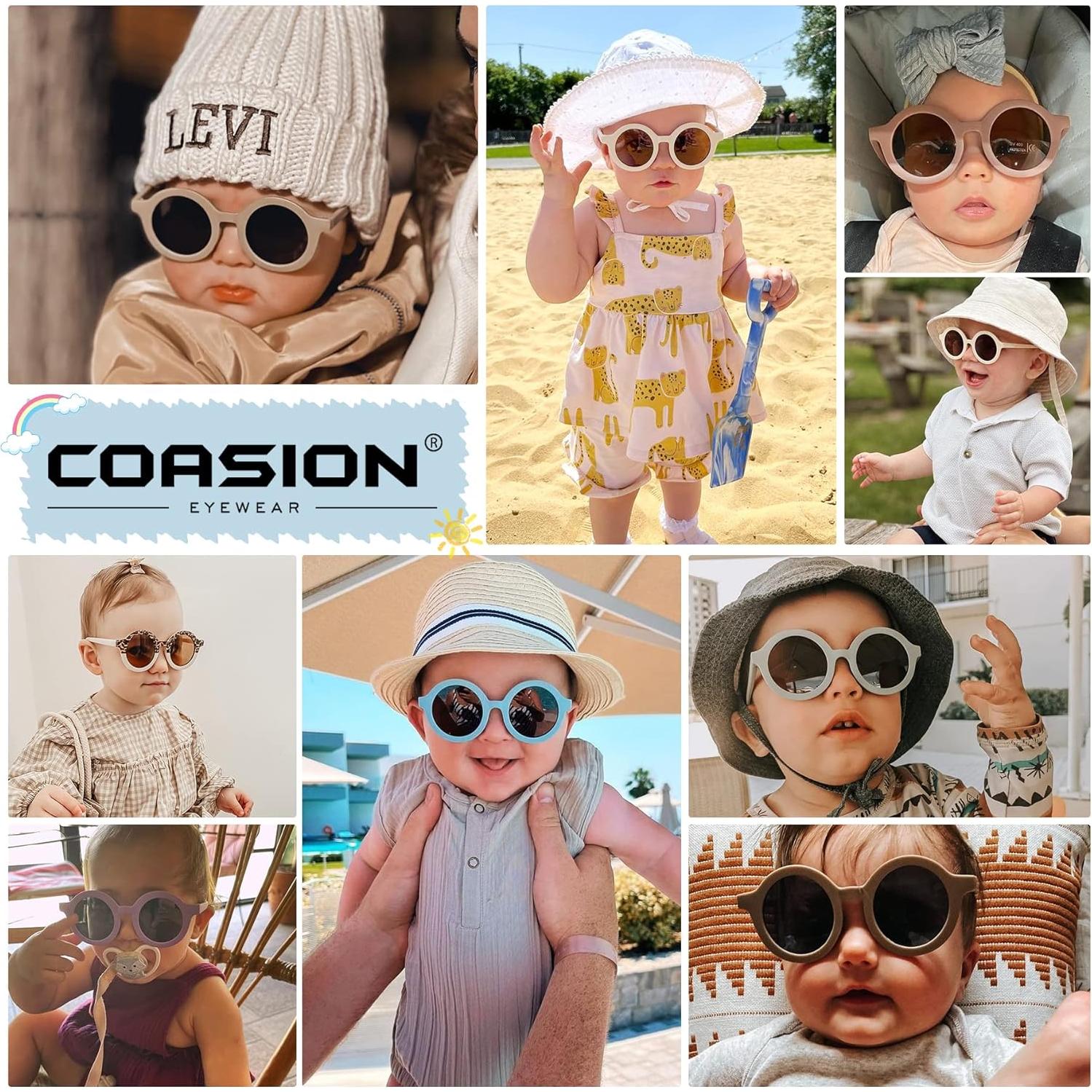 Gafas de sol polarizadas COASION para bebés 0-24 meses