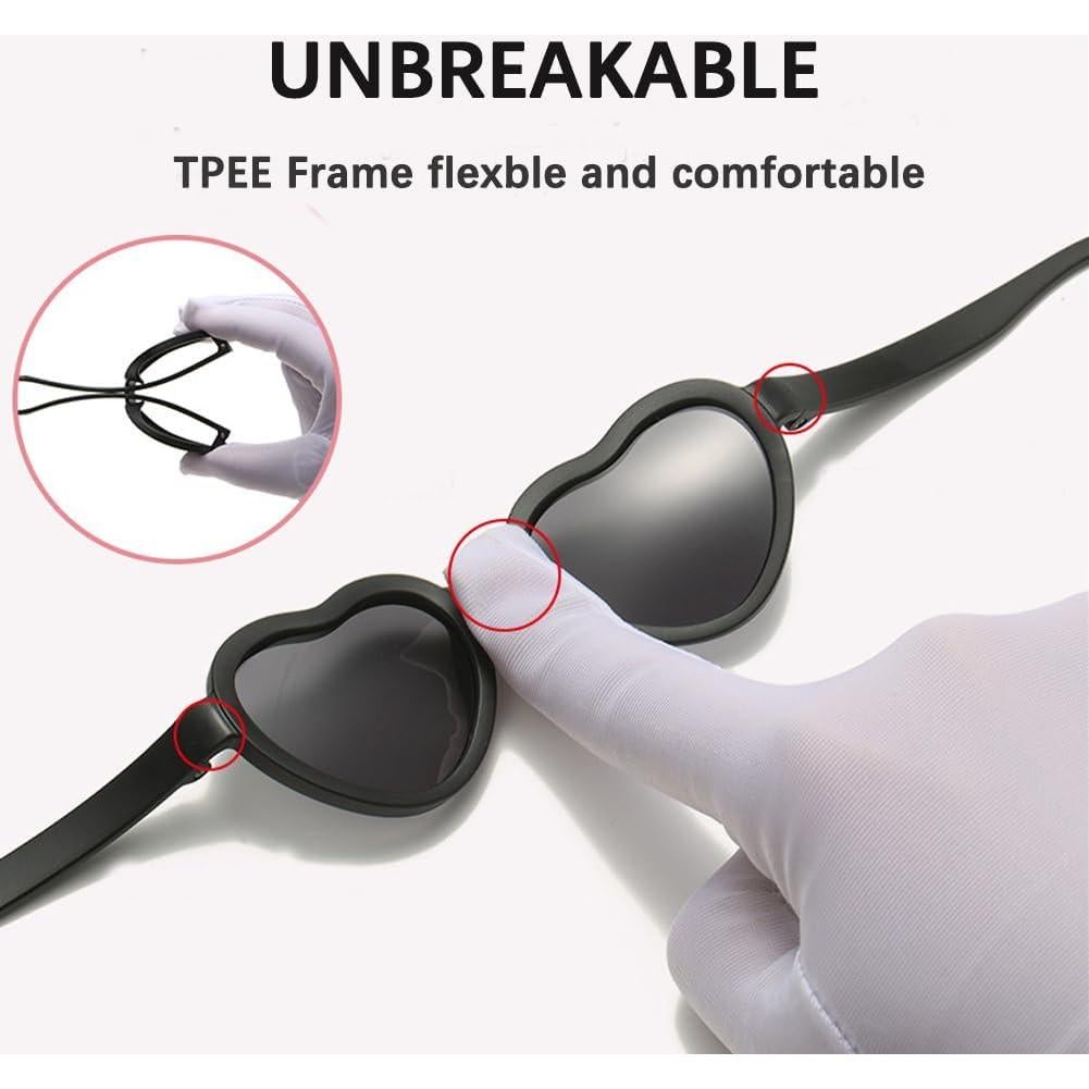 Gafas de sol polarizadas para bebés corazón con correa - UV400
