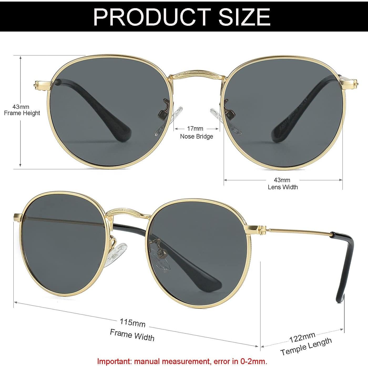 Gafas de sol polarizadas NIDOVIX para niños UV400 - A1 Oro/Gris