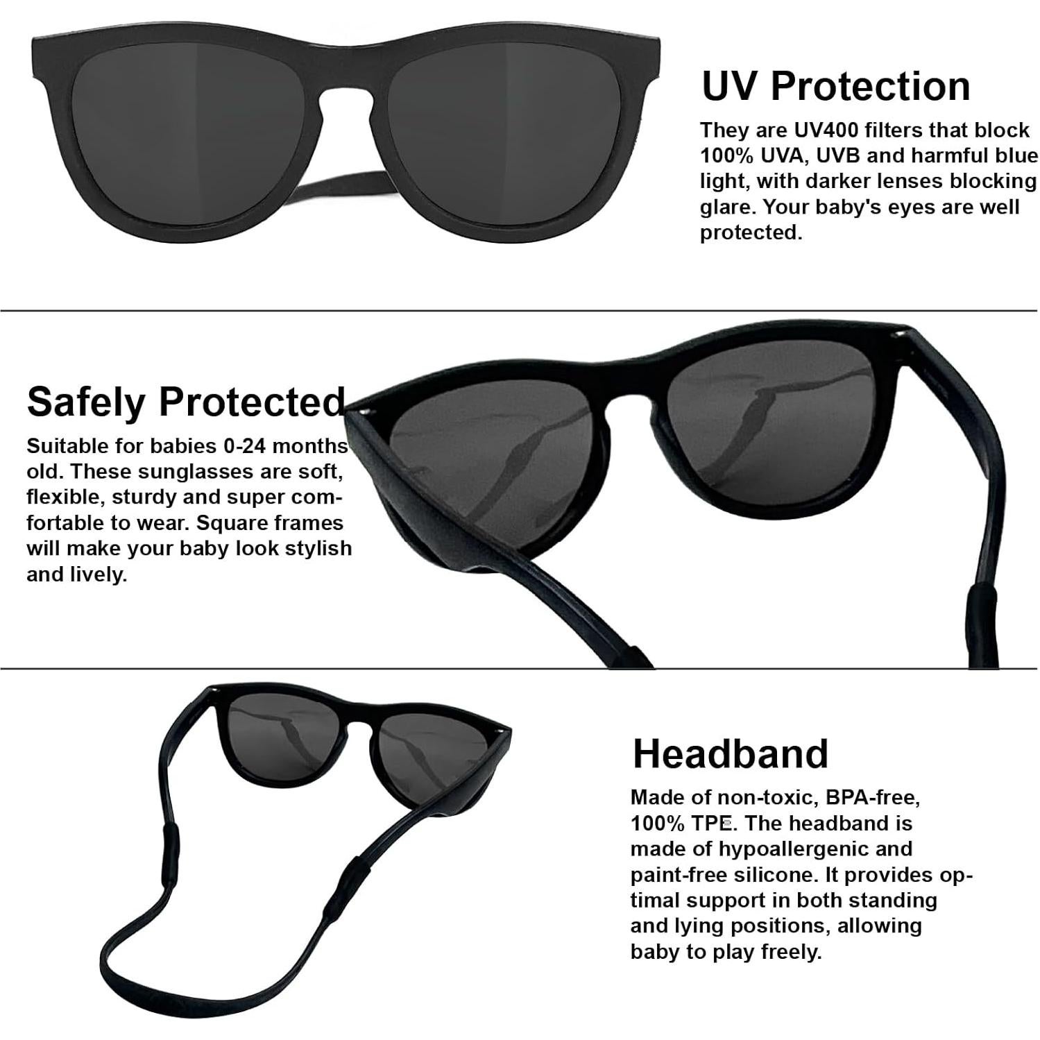 Gafas de Sol Polarizadas para Bebés ER00 D718 - Protección UV 0-24 meses