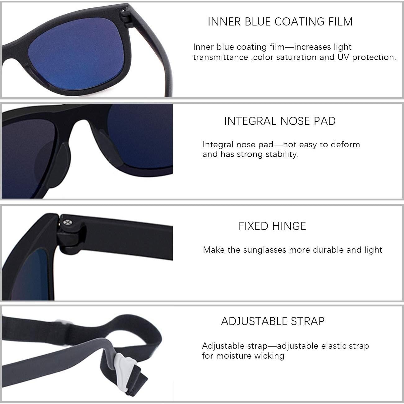 Gafas de Sol MAXJULI para Bebés 0-24 Meses UV400 Ajustables