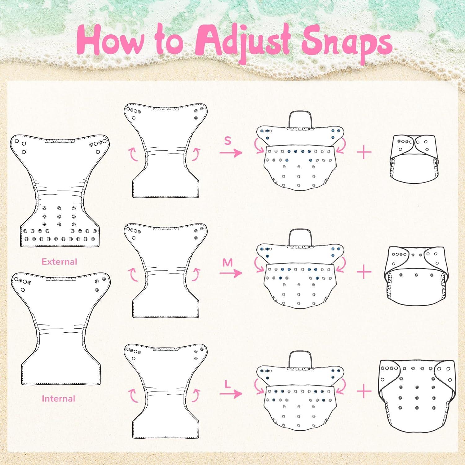 Pañales de Natación Reutilizables Babygoal 3 Paquetes 8M-3T